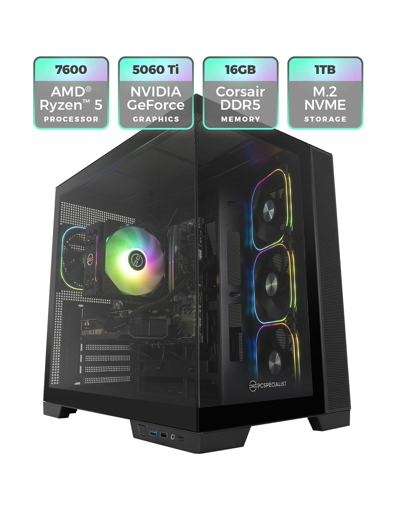 undefined Fusion 35 GeForce RTX 5060 Ti AMD Ryzen 5 16GB 1TB Black