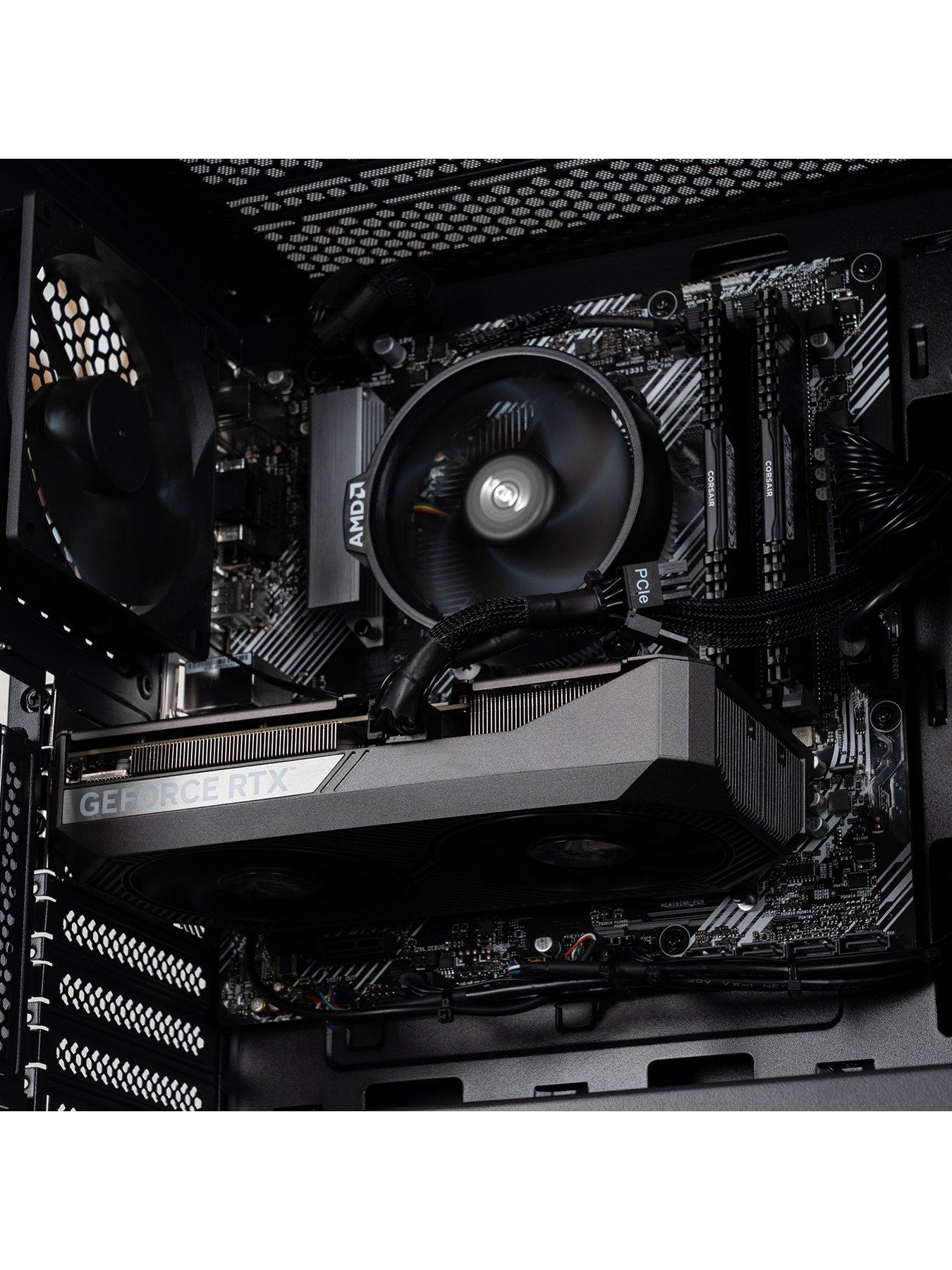 Image 3 of 7 of PCSpecialist Fusion 32 Gaming Desktop (RTX 5060 Ti,&nbsp;AMD Ryzen 5,&nbsp;16GB RAM,&nbsp;1TB SSD) with 24.5in FHD Monitor, Headset, Keyboard, Mouse and Mat