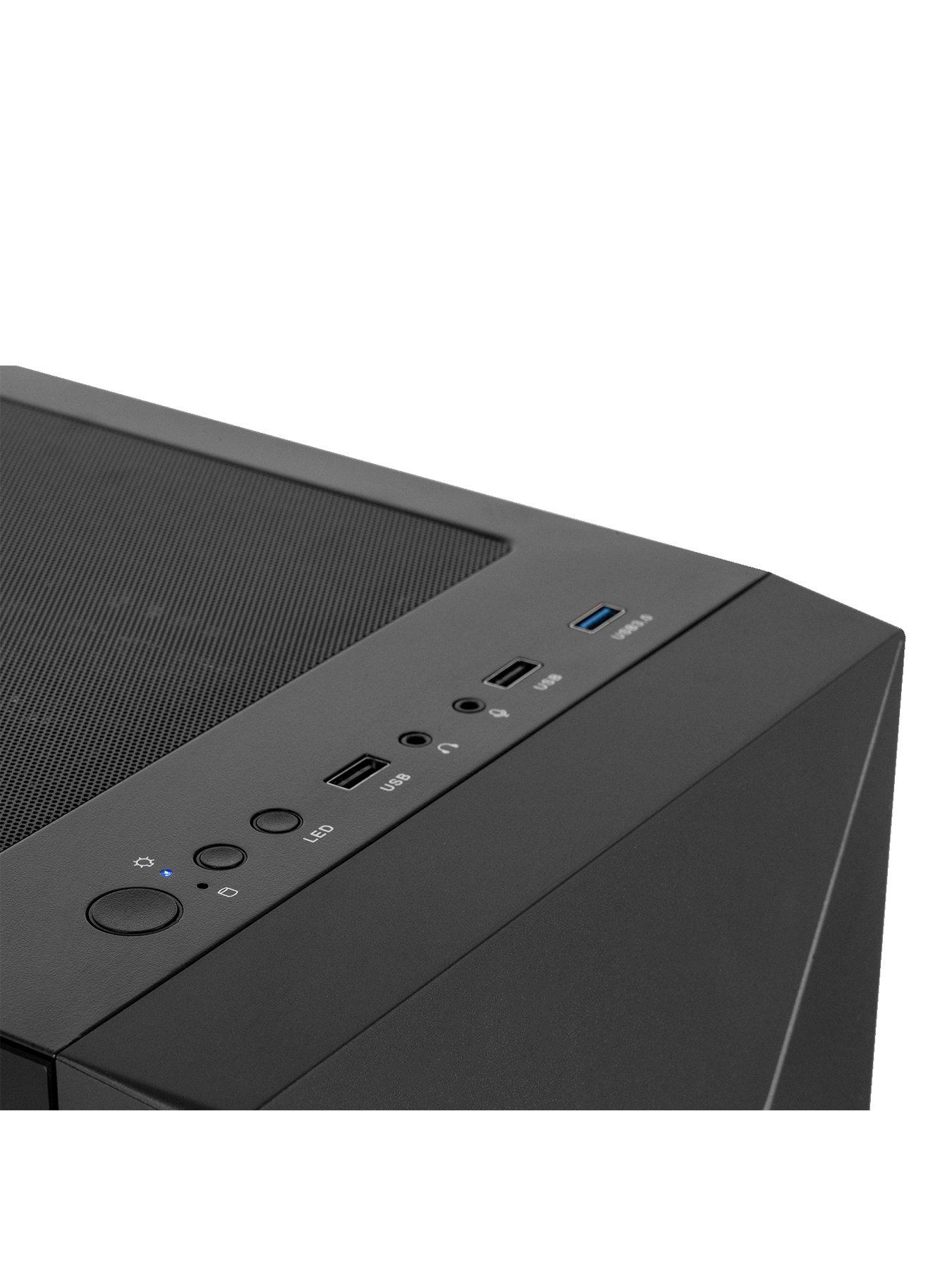 Image 4 of 7 of PCSpecialist Fusion 32 Gaming Desktop (RTX 5060 Ti,&nbsp;AMD Ryzen 5,&nbsp;16GB RAM,&nbsp;1TB SSD) with 24.5in FHD Monitor, Headset, Keyboard, Mouse and Mat