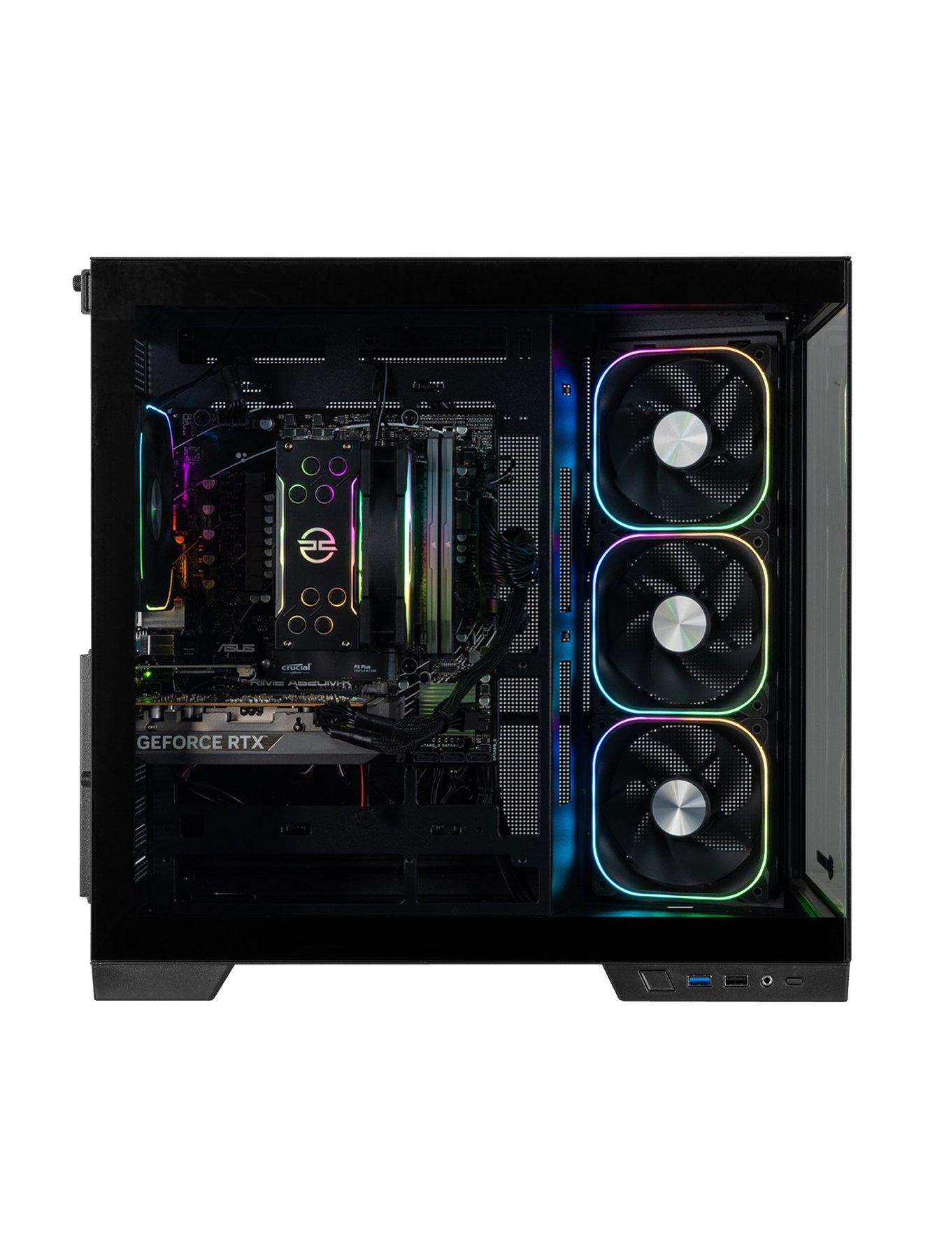 Image 3 of 8 of PCSpecialist Fusion 35 Gaming Desktop (GeForce RTX 5060 Ti,&nbsp;AMD Ryzen 5,&nbsp;16GB RAM, 1TB SSD) Bundle with 24.5in FHD Monitor, Headset, Keyboard, Mouse &amp; Mat