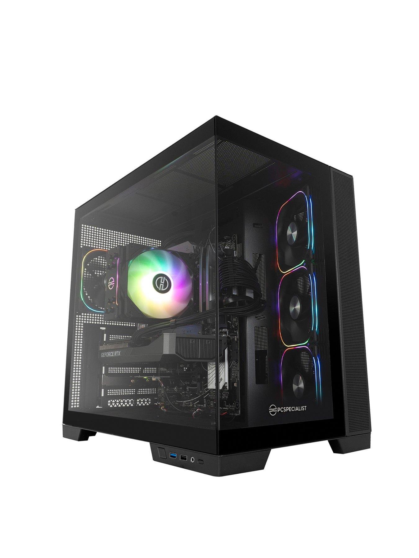 PCSpecialist Fusion 45 Gaming Desktop - GeForce RTX 5070, AMD Ryzen 7, 16GB  RAM, 1TB SSD - Black