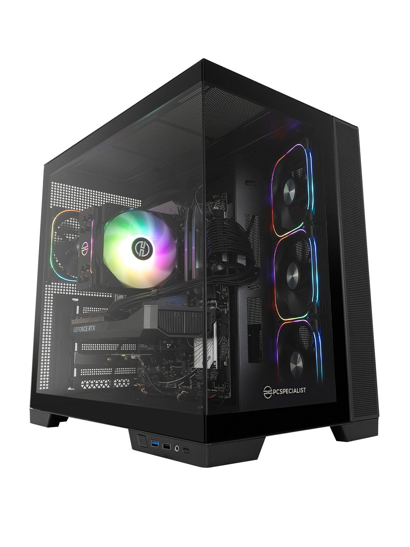 Image 1 of 7 of PCSpecialist Fusion 45 Gaming Desktop -&nbsp;GeForce RTX 5070,&nbsp;AMD Ryzen 7,&nbsp;16GB&nbsp; RAM, 1TB SSD -&nbsp;Black