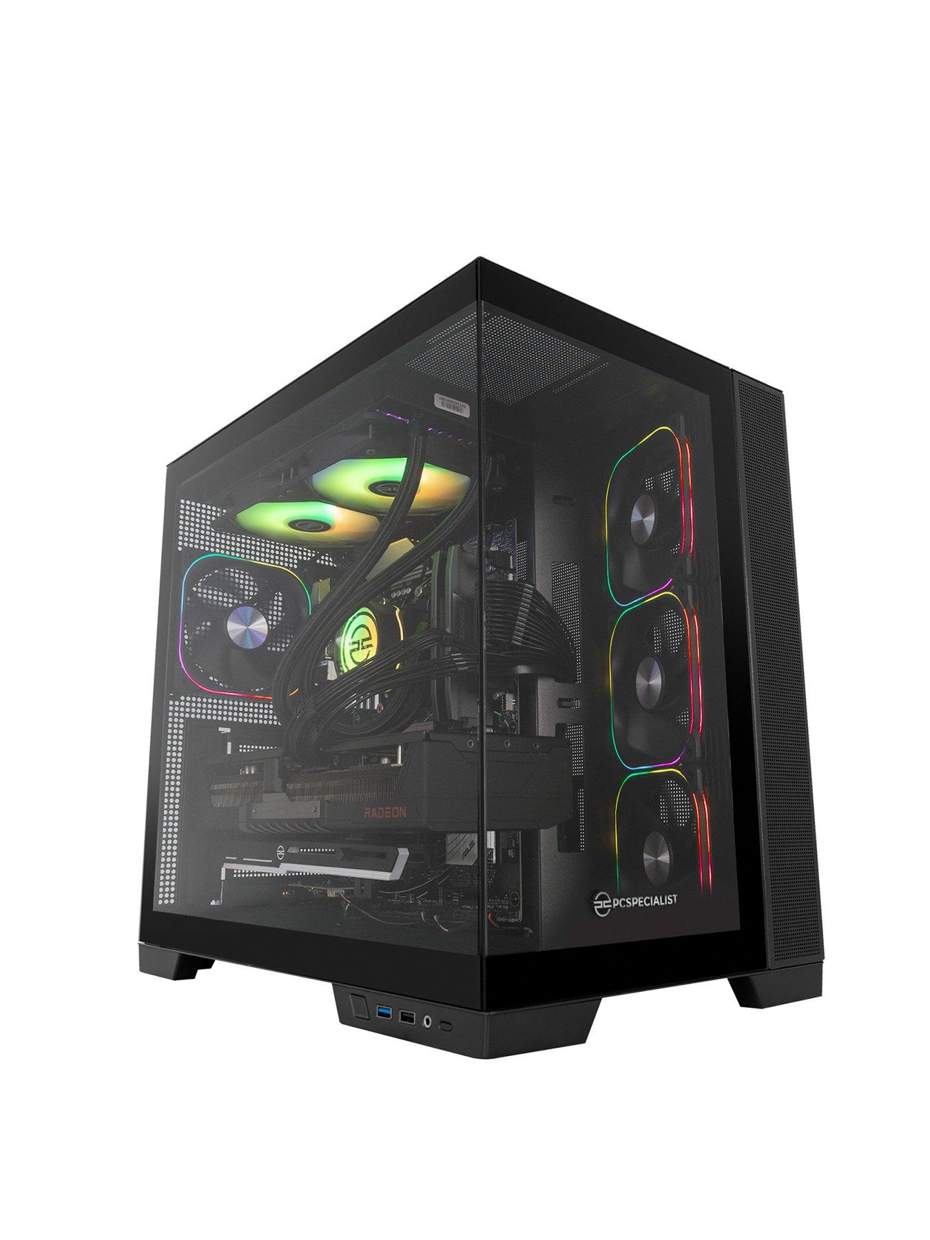 Image 1 of 8 of PCSpecialist Fusion 50 Gaming Desktop -&nbsp;AMD Radeon RX 9070 XT,&nbsp;AMD Ryzen 7,&nbsp;16GB RAM, 1TB SSD - Black