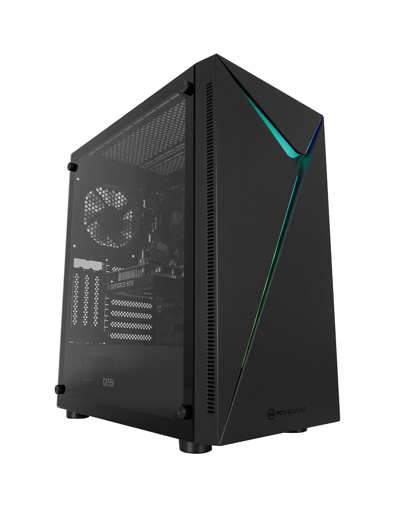 Image 1 of 7 of PCSpecialist Fusion 20 Gaming Desktop -&nbsp;GeForce RTX 3050,&nbsp;AMD Ryzen 5,&nbsp;16GB RAM,&nbsp;1TB SSD -&nbsp;Black