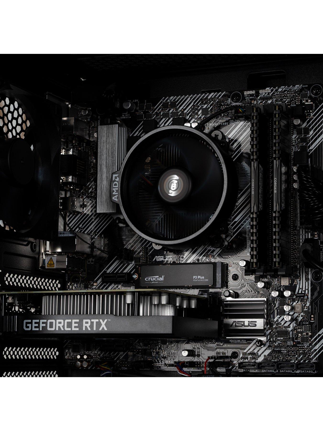 Image 3 of 7 of PCSpecialist Fusion 20 Gaming Desktop -&nbsp;GeForce RTX 3050,&nbsp;AMD Ryzen 5,&nbsp;16GB RAM,&nbsp;1TB SSD -&nbsp;Black