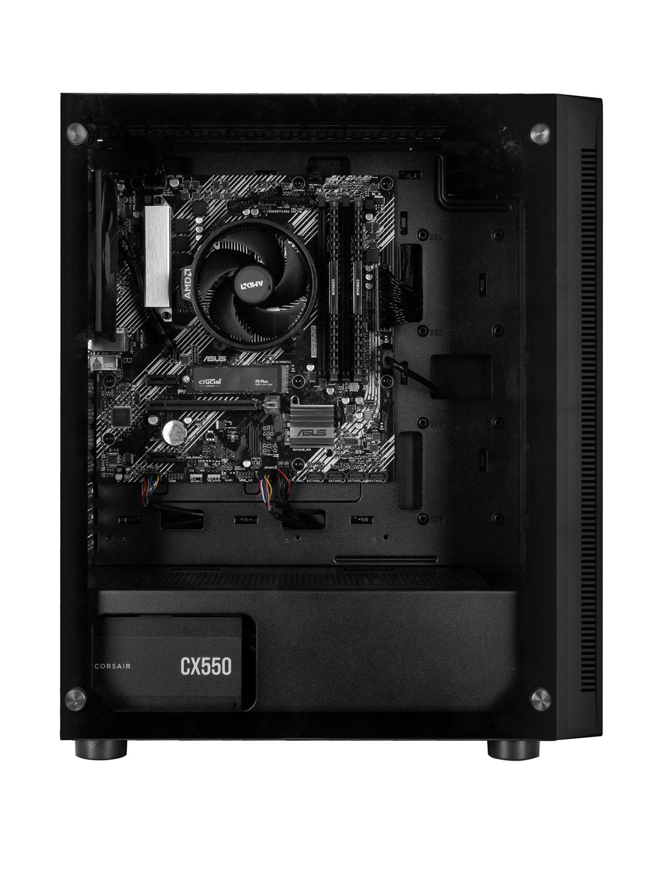 Image 2 of 7 of PCSpecialist Fusion 15 Gaming Desktop (AMD Ryzen 5,&nbsp;16GB RAM,&nbsp;1TB SSD) Bundle with &nbsp;with 24.5in FHD Monitor, Headset, Keyboard, Mouse &amp; Mat