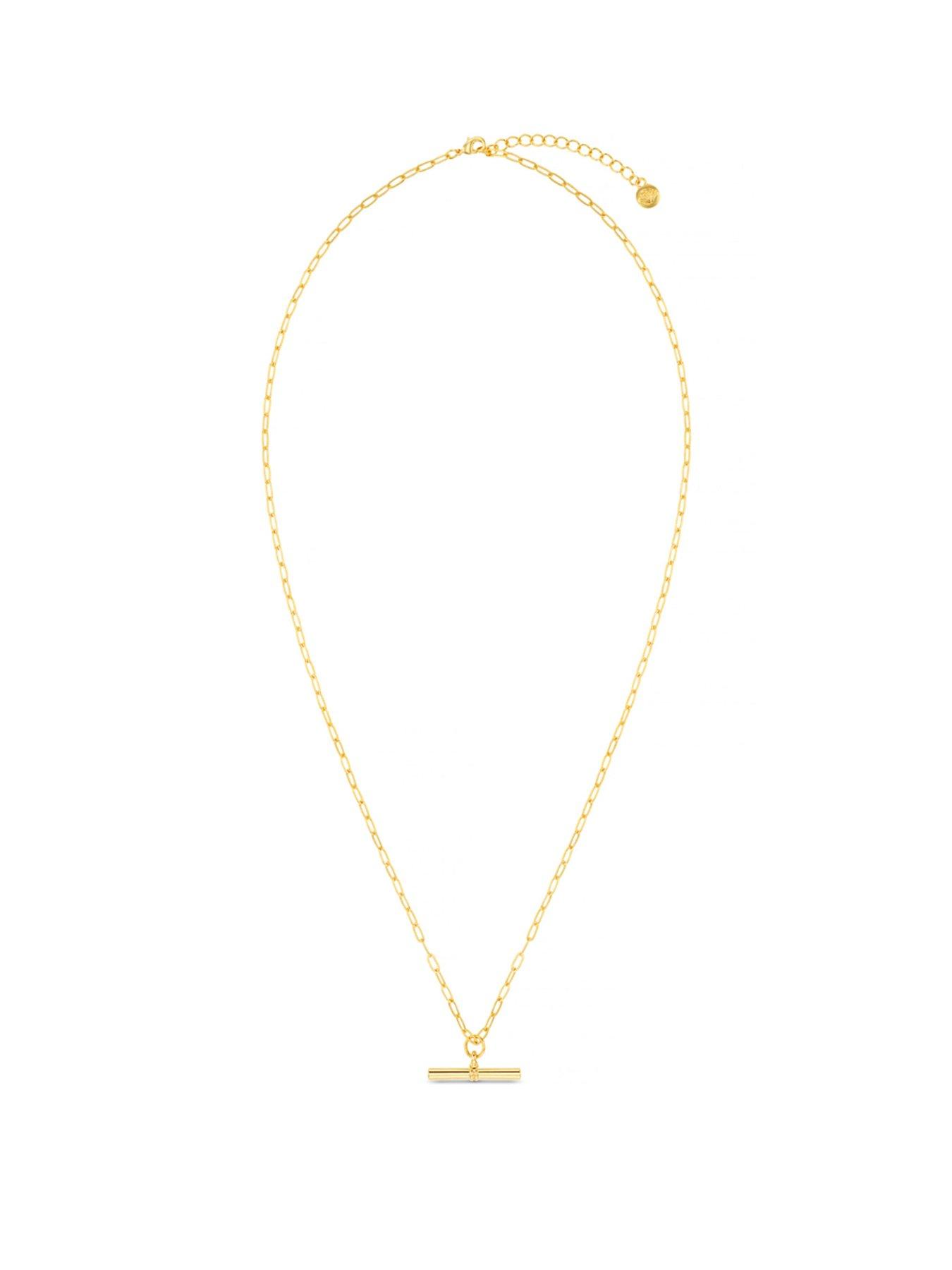 Orelia Chunky T-Bar Mid Length Necklace