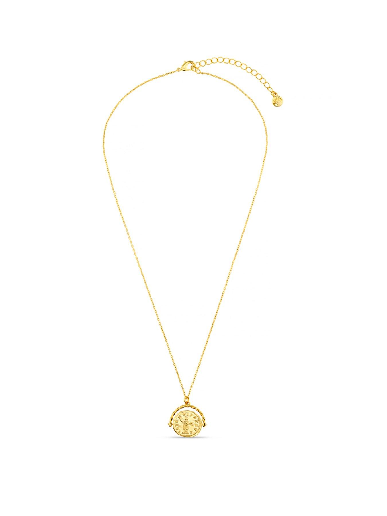Orelia Medallion Spinner Necklace