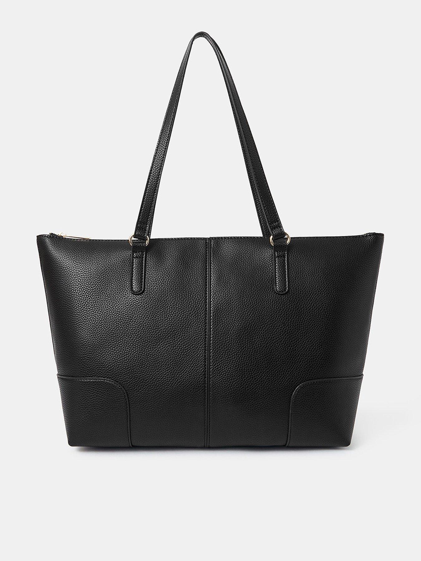 undefined Plain Tote Bag - Black