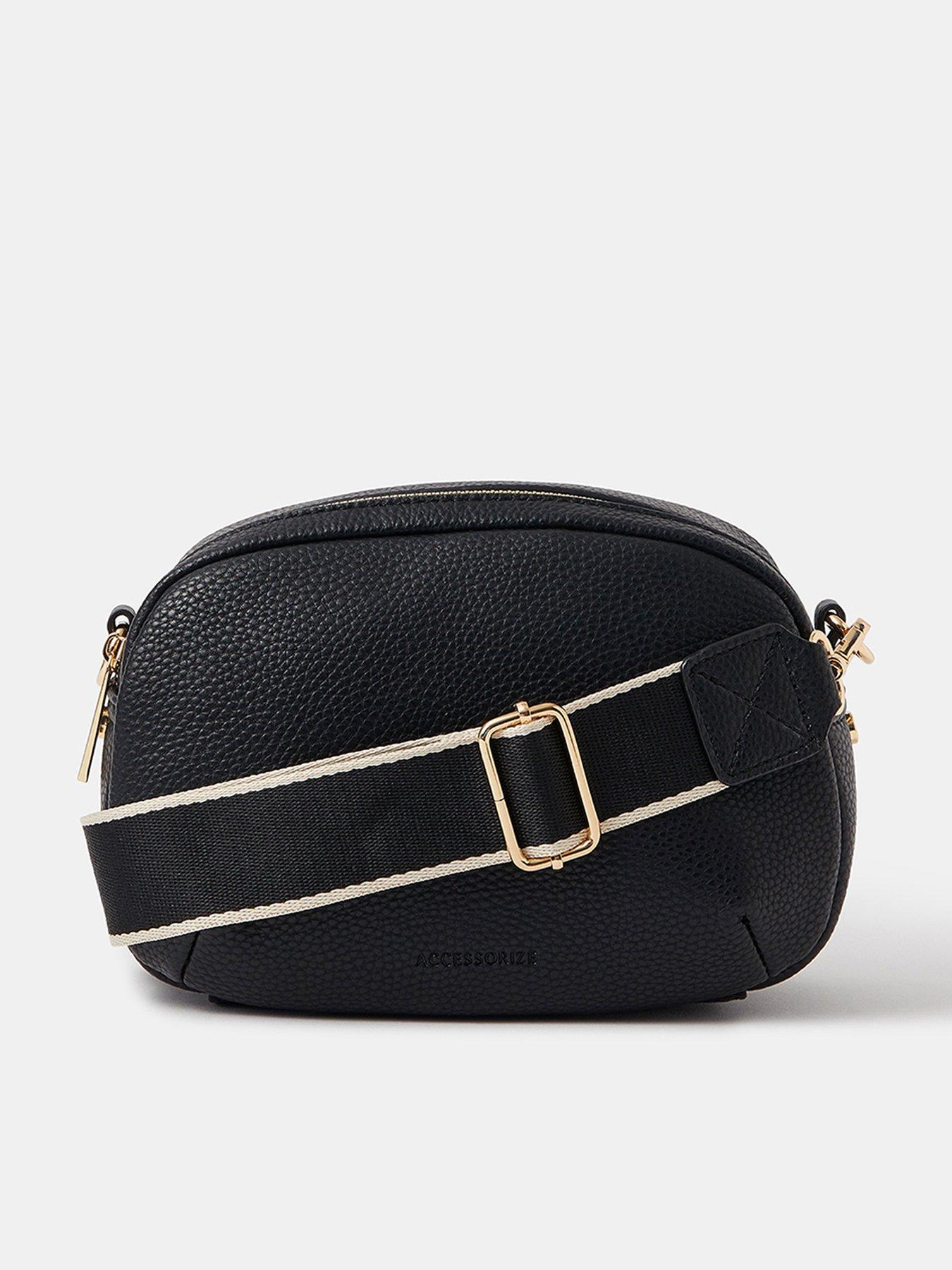 undefined Webbing Strap Small Crossbody Bag - Black
