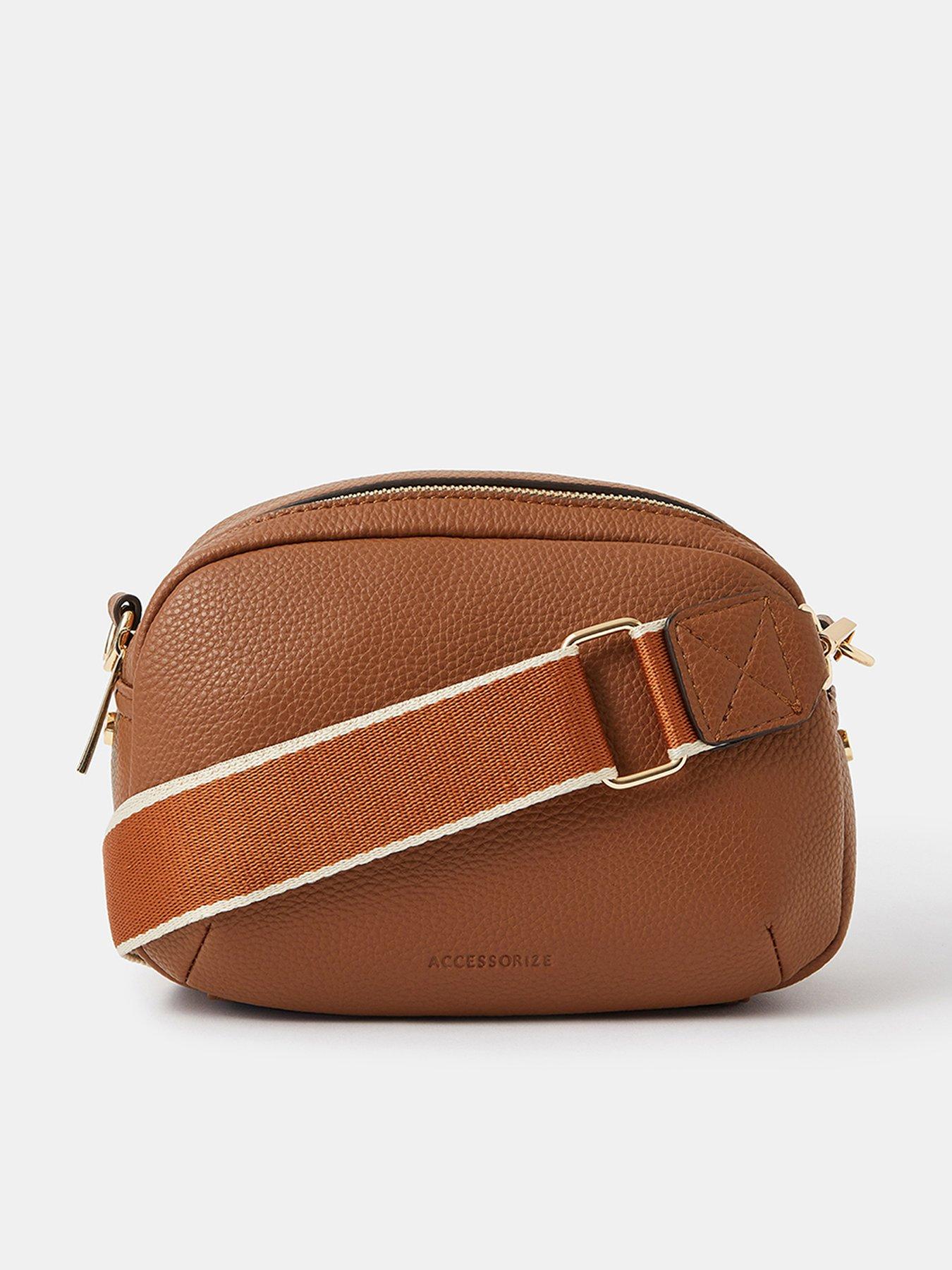 undefined Webbing Strap Small Crossbody Bag - Light Brown