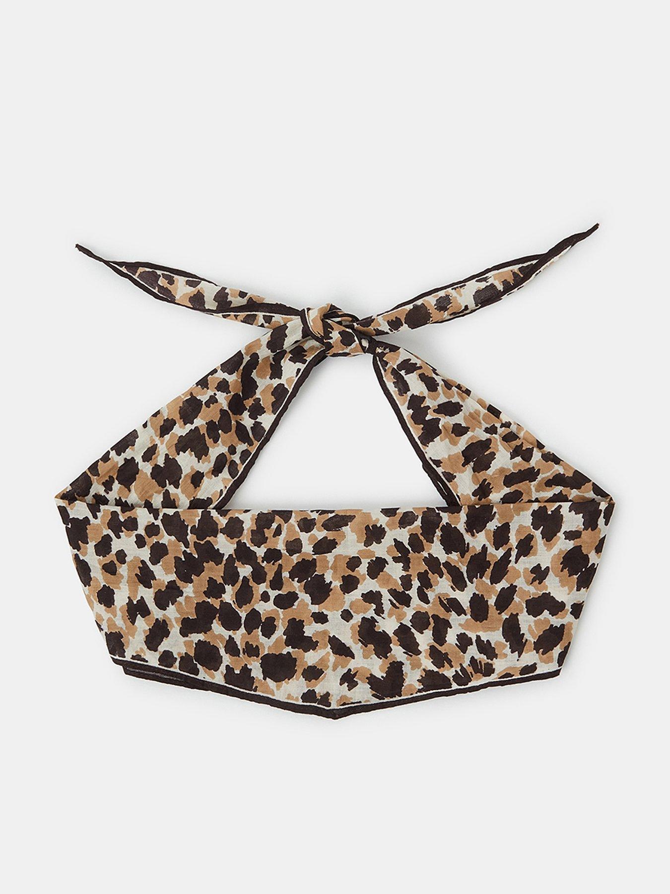 undefined Cheetah Print Neckerchief - Brown