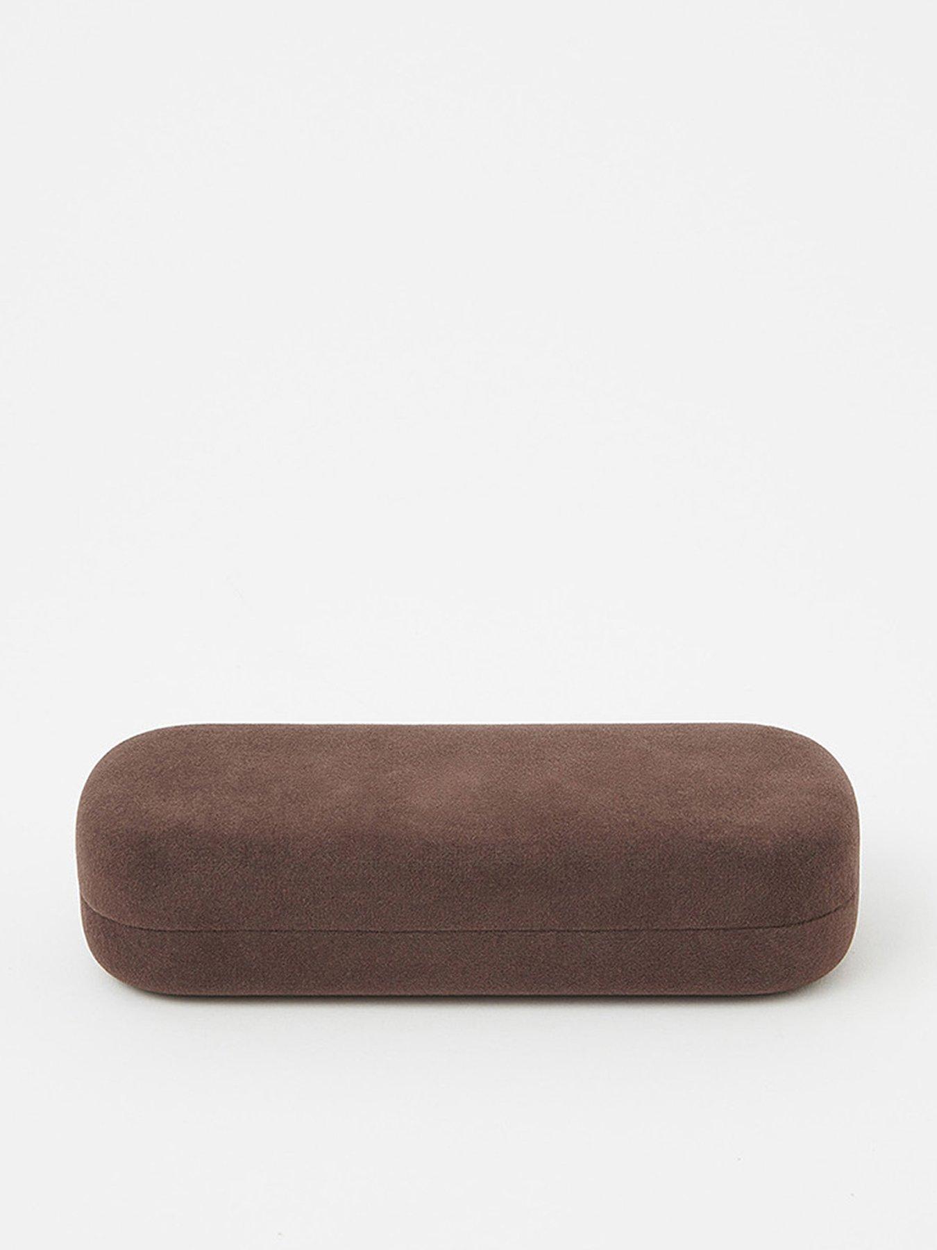 undefined Solid Velvet Glasses Case - Brown
