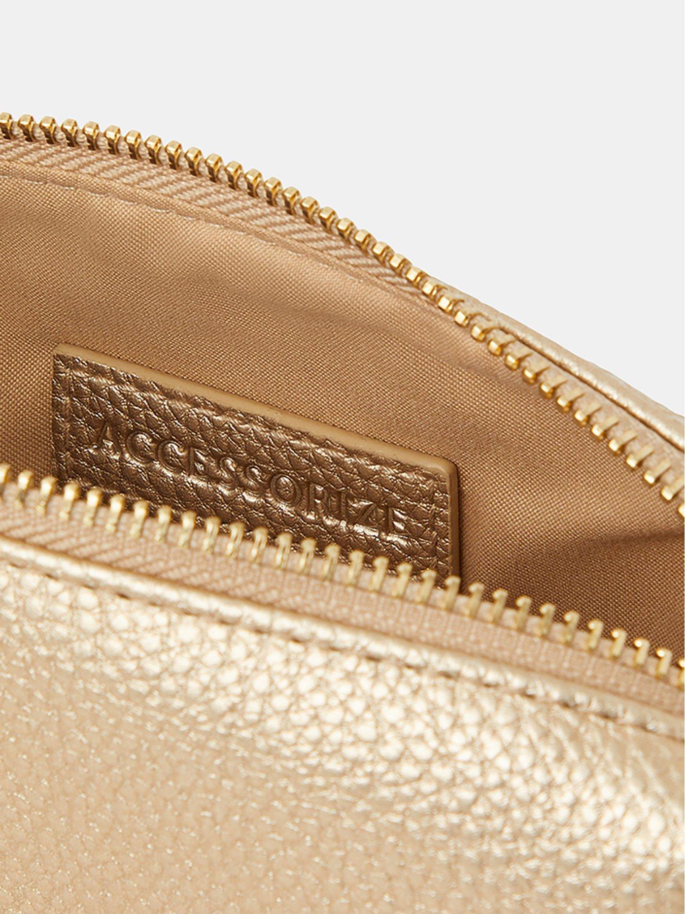 Image 3 of 3 of Accessorize Metallic Make Up Bag - Gold