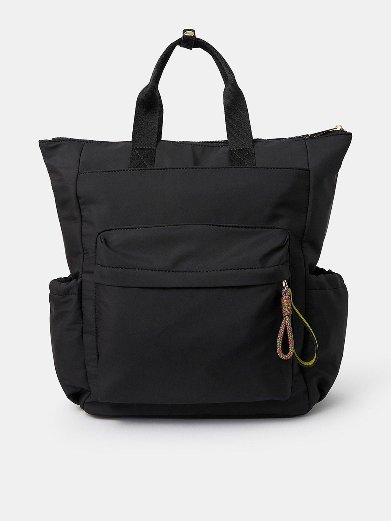 undefined Nylon Top Handle Backpack - Black