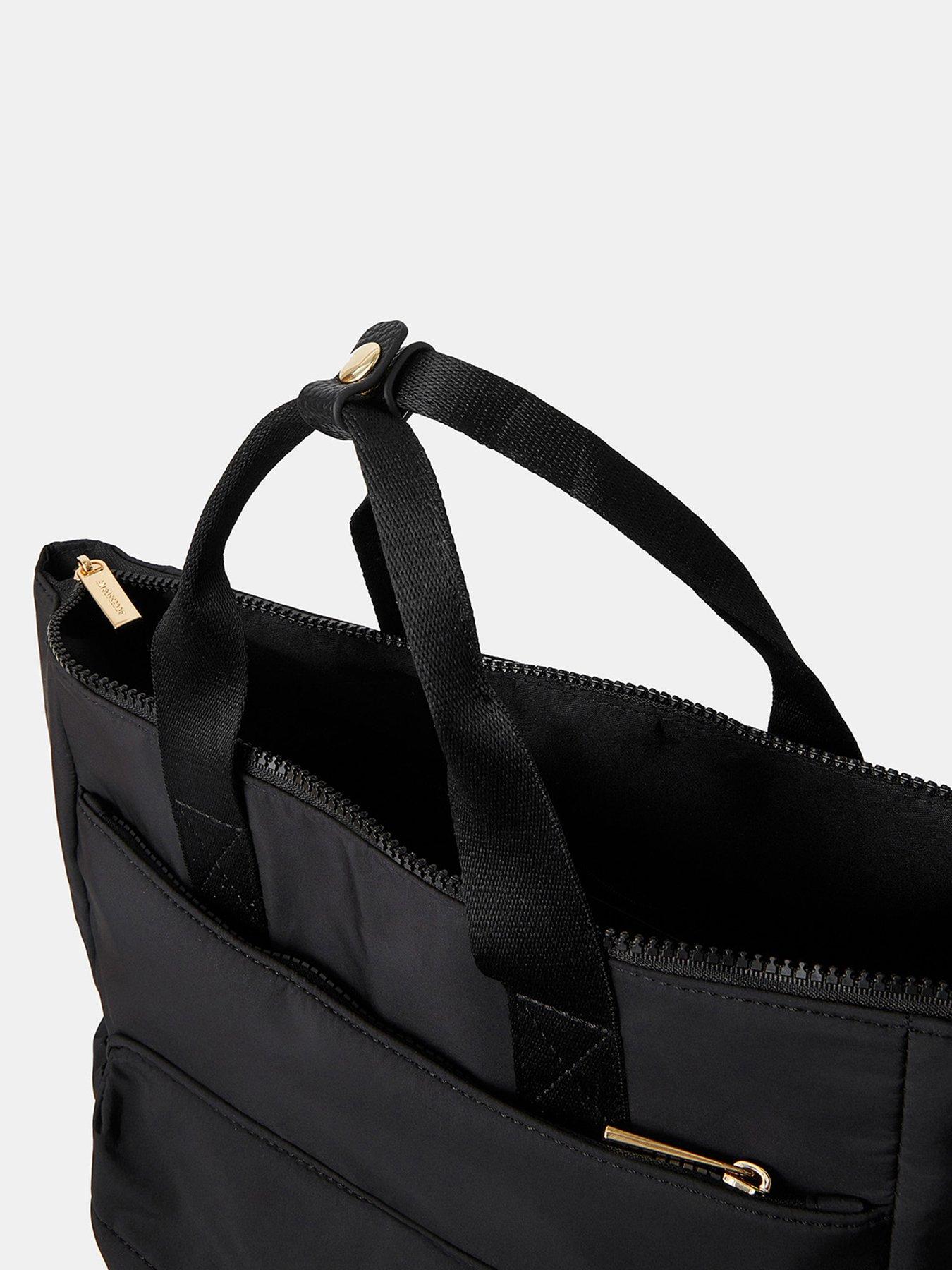 Image 5 of 5 of Accessorize Nylon Top Handle Backpack - Black