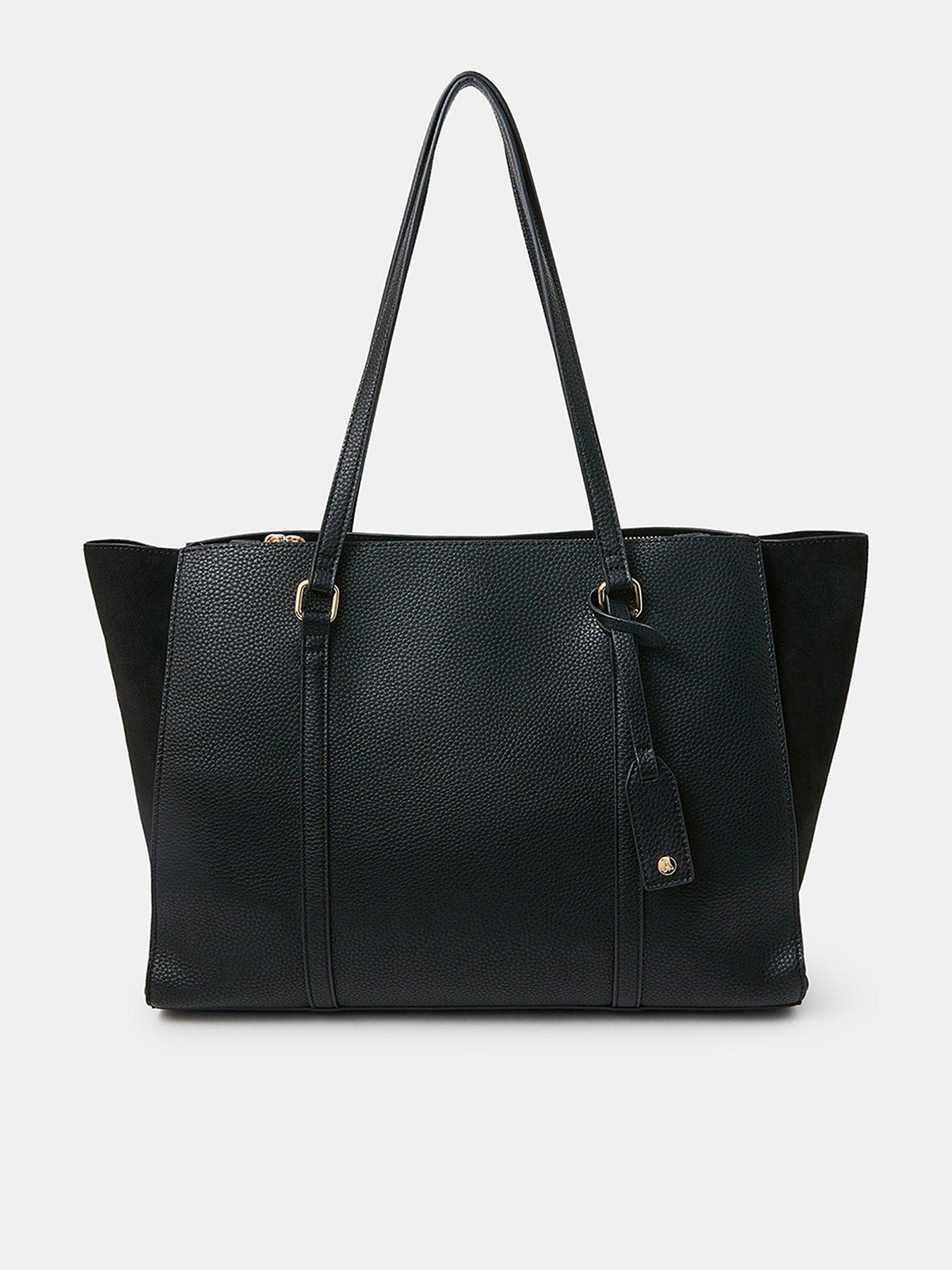 undefined Double Zip Tote Bag - Black