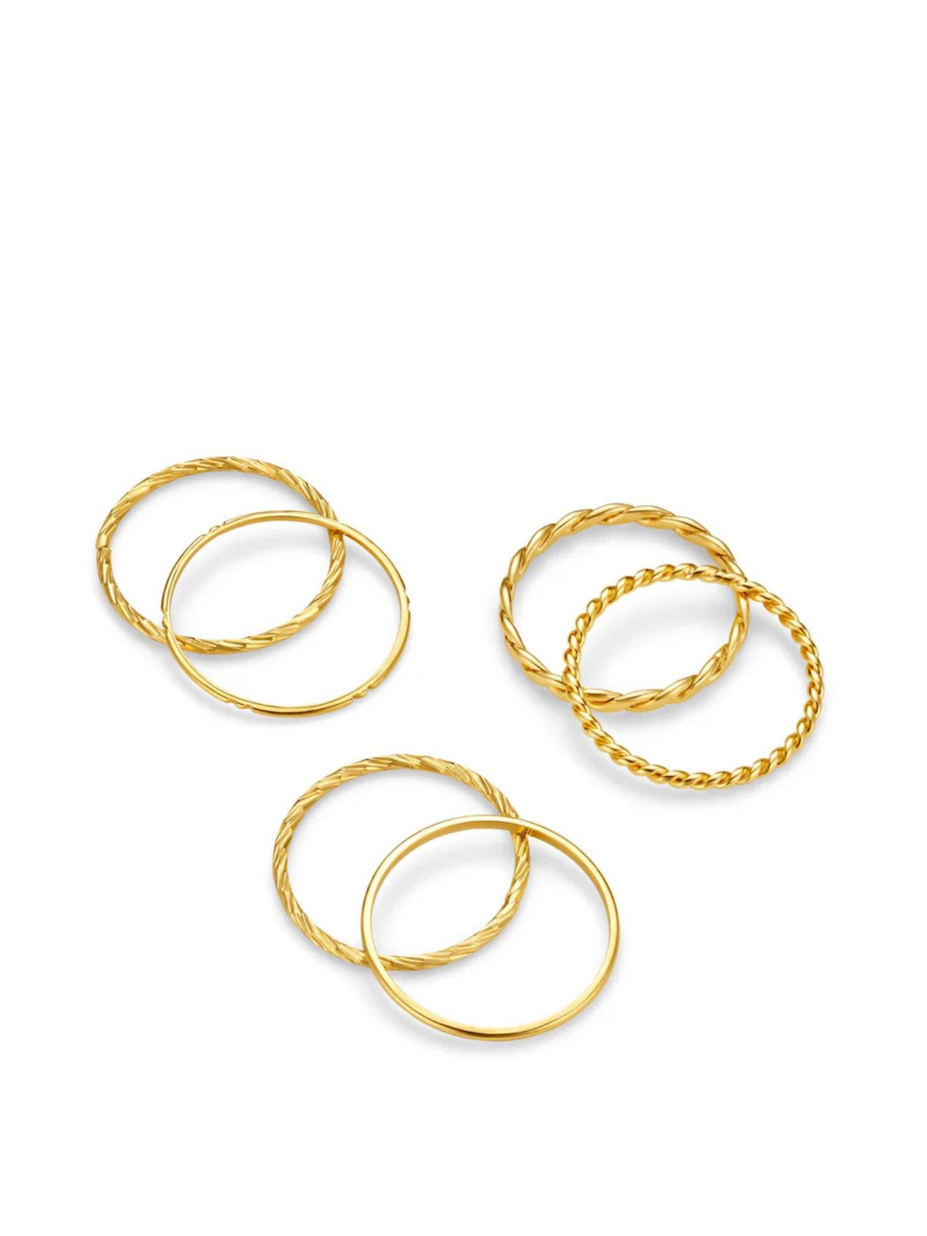Orelia Mixed Multi Ring Pack