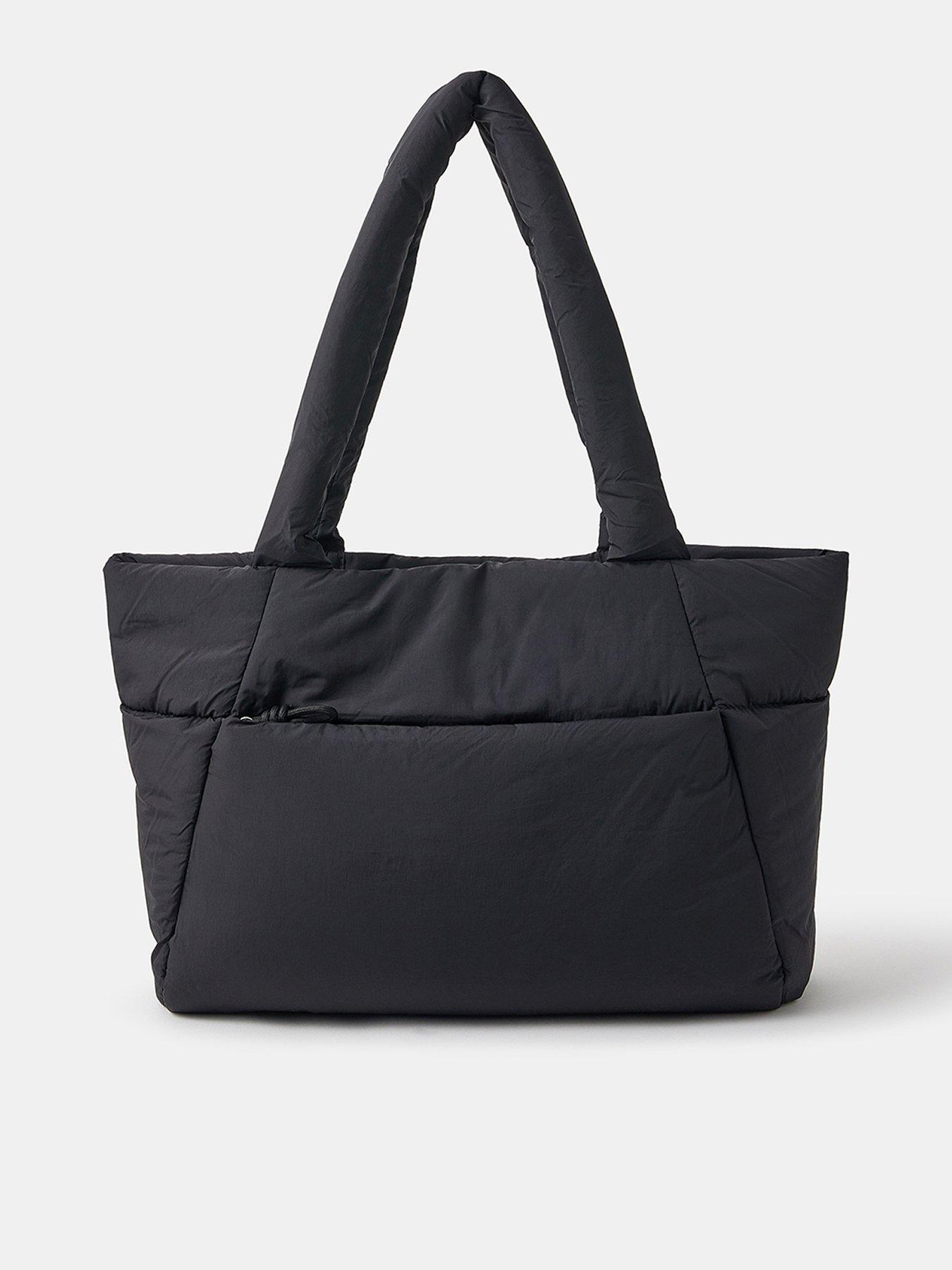 undefined Quilted Tote Bag - Black