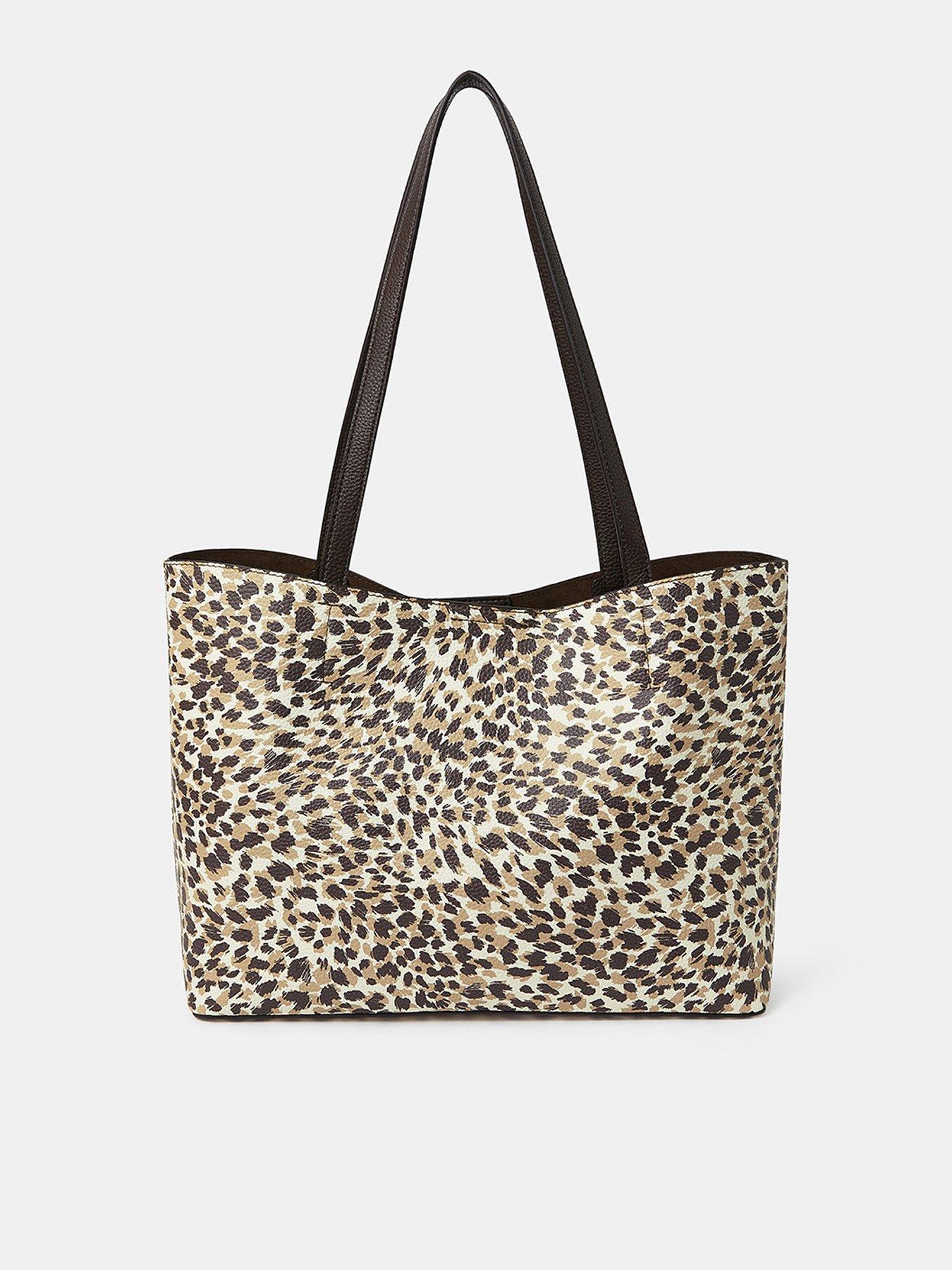 undefined Animal Print Tote Bag - Beige