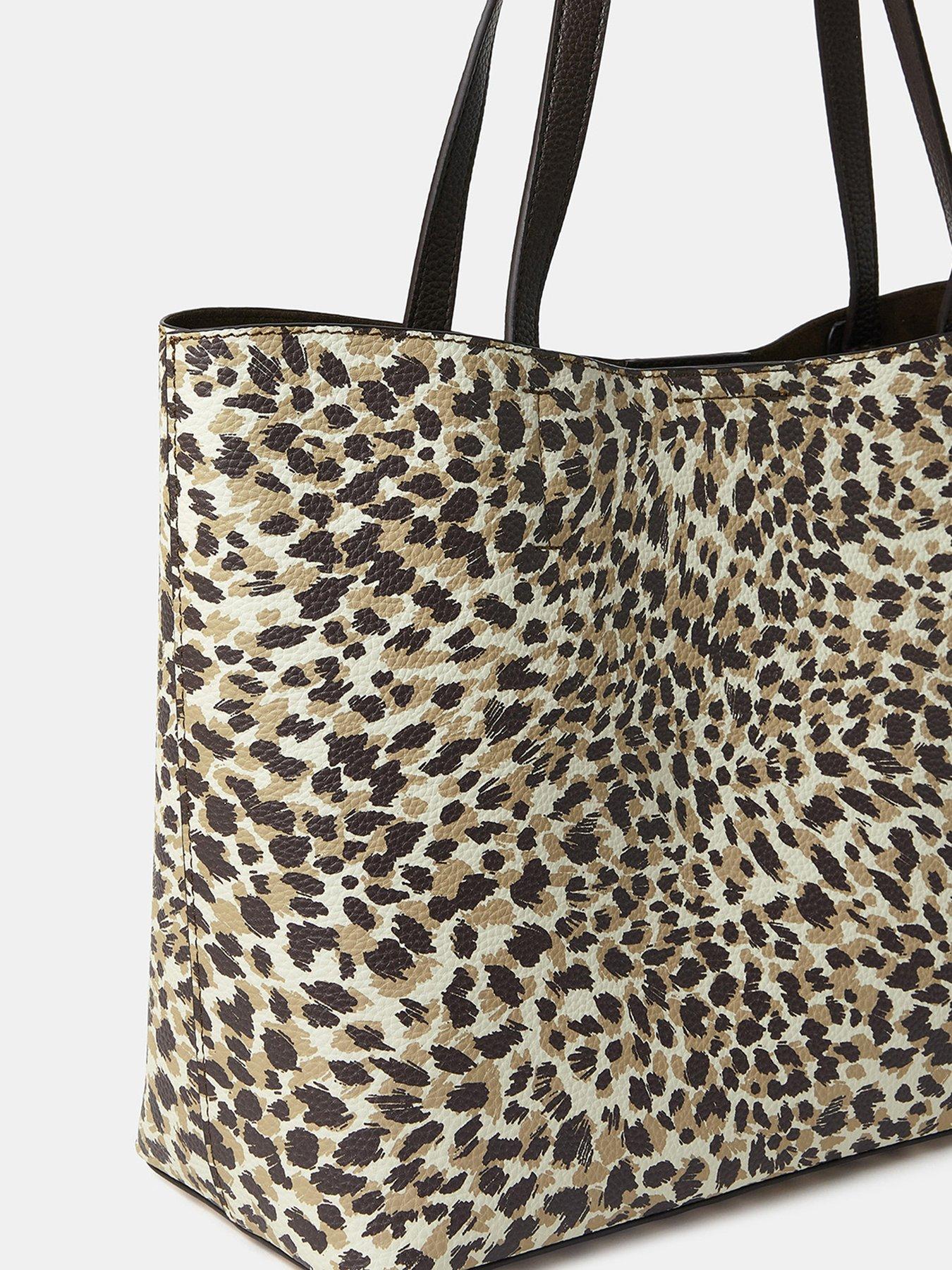 Image 4 of 5 of Accessorize Animal Print Tote Bag - Beige