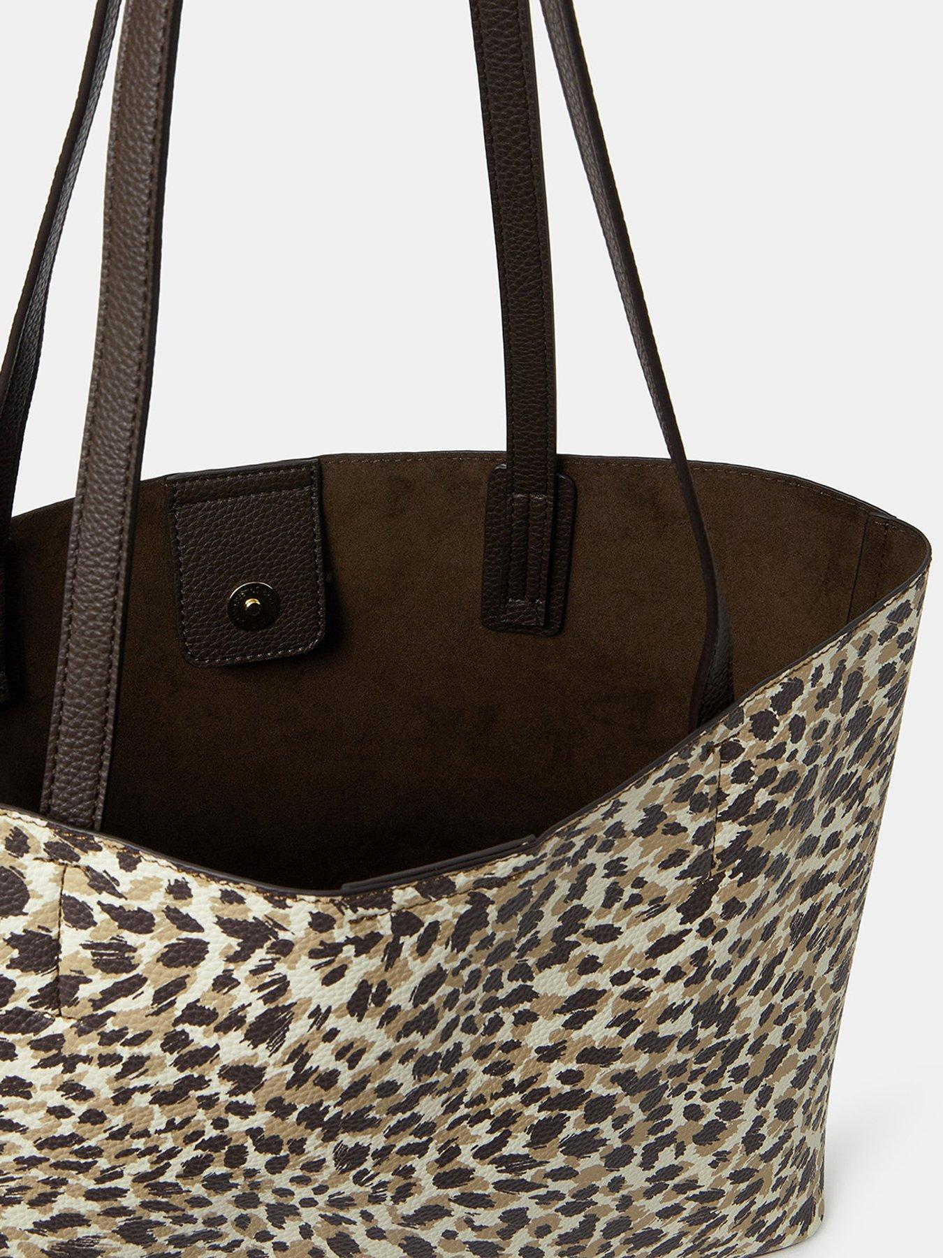 Image 5 of 5 of Accessorize Animal Print Tote Bag - Beige