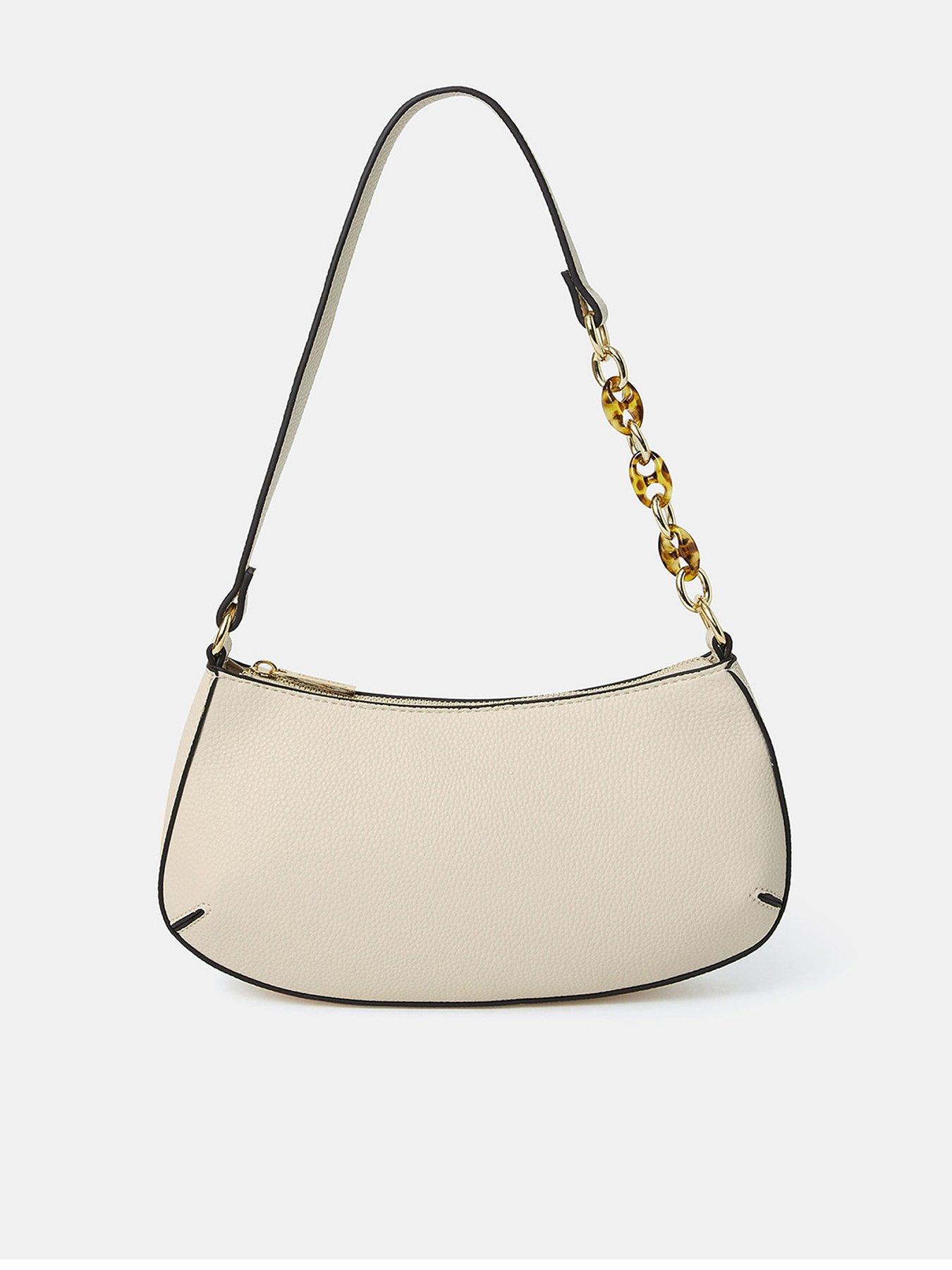 undefined Resin Chain Strap Shoulder Bag - Cream
