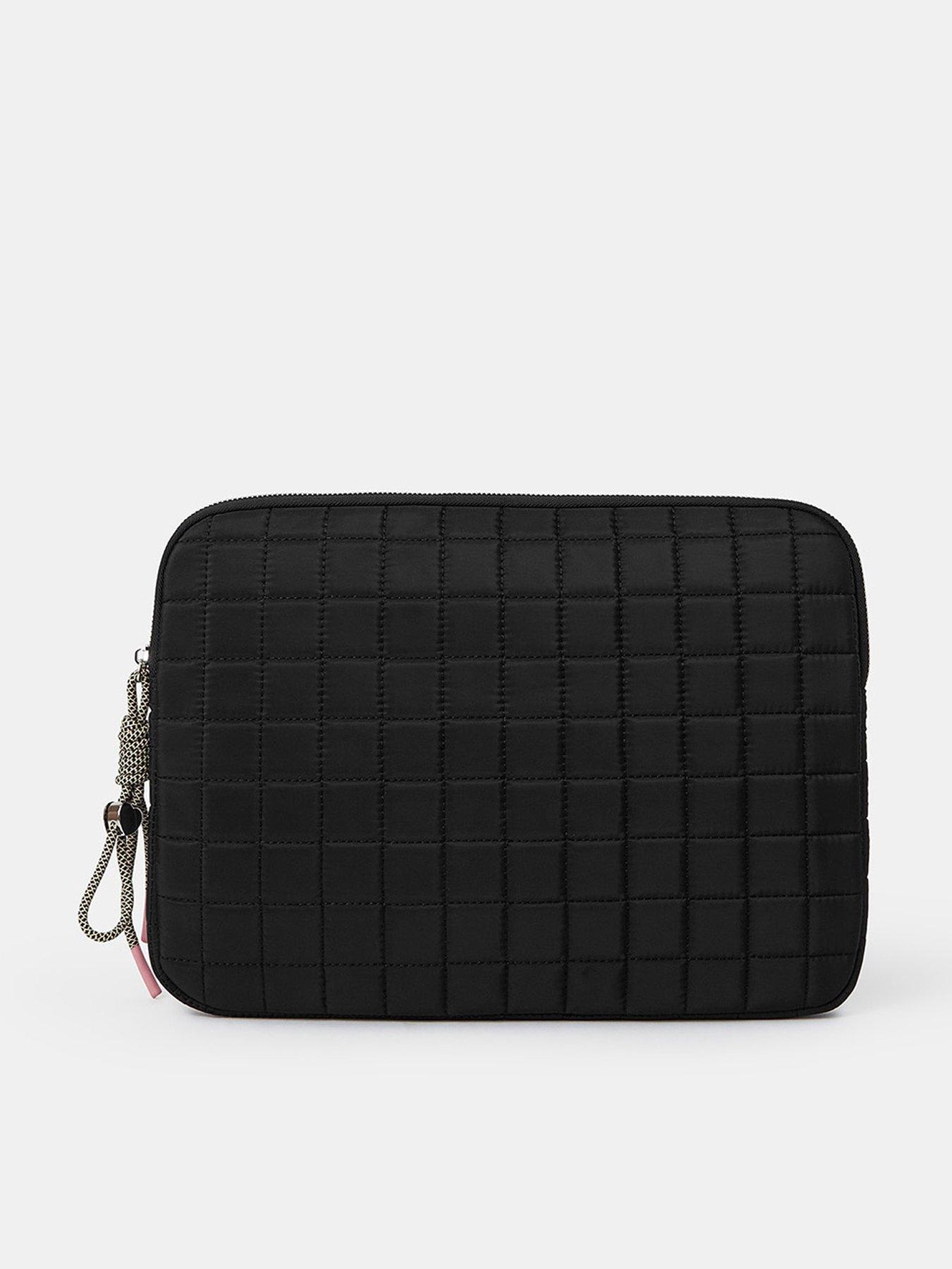 undefined Quilted Laptop Case - Black