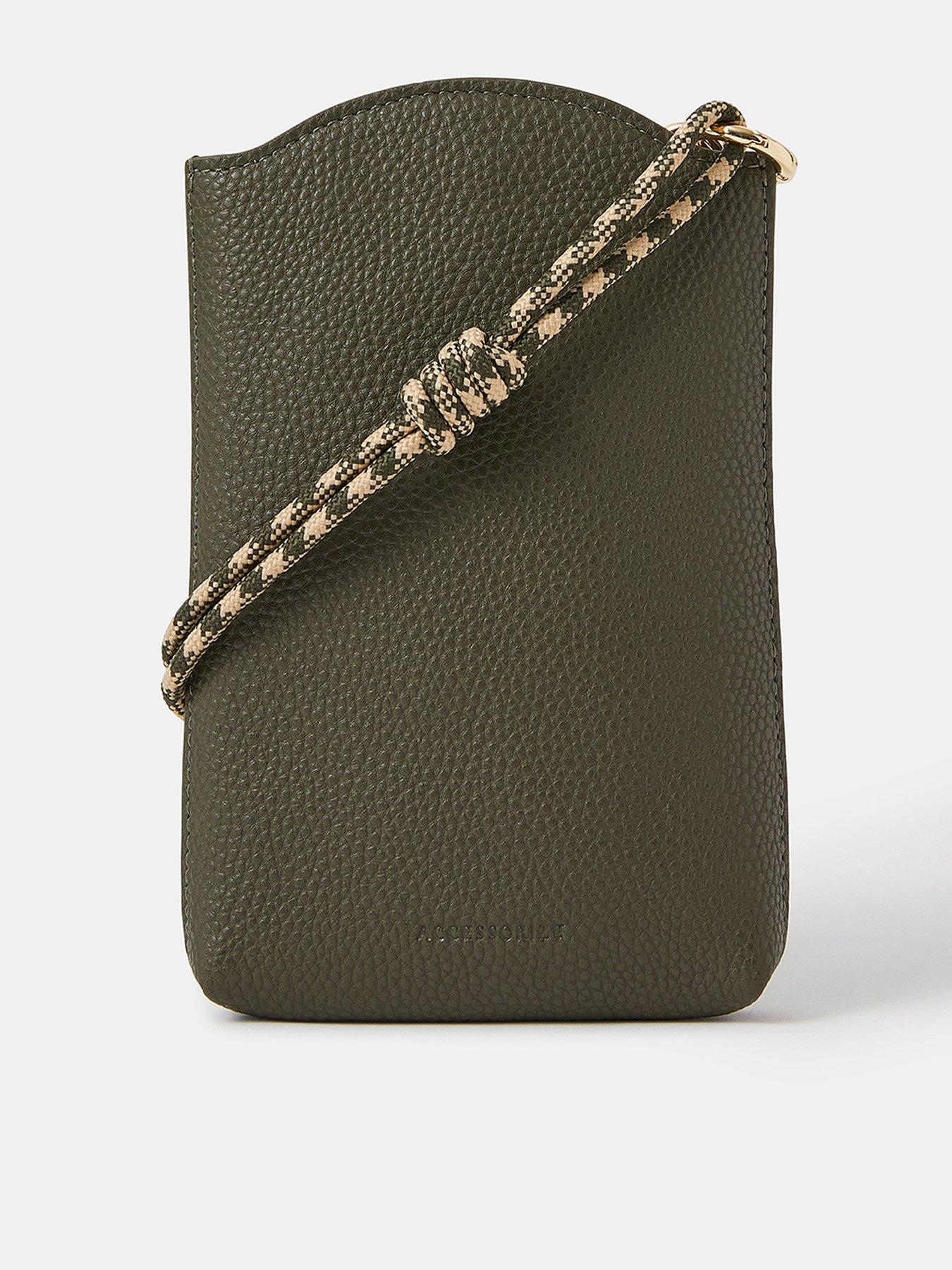undefined Cord Strap Phone Bag - Khaki