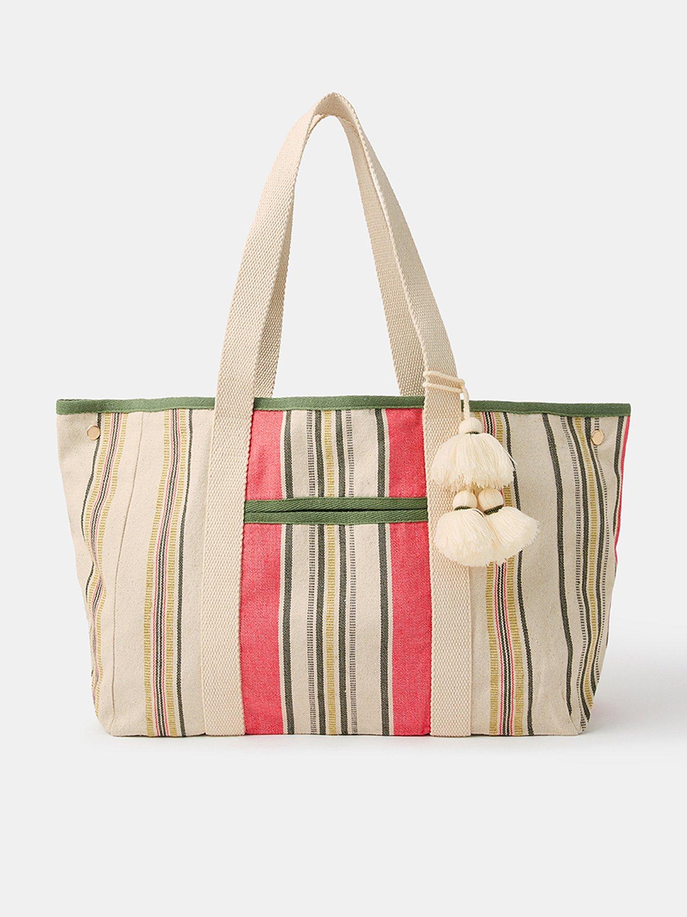 undefined Stripe Canvas Tote Bag - Multi