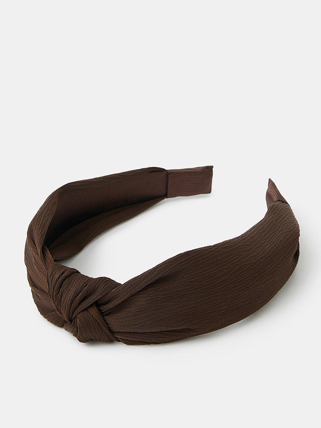 undefined Crinkle Knot Headband - Brown