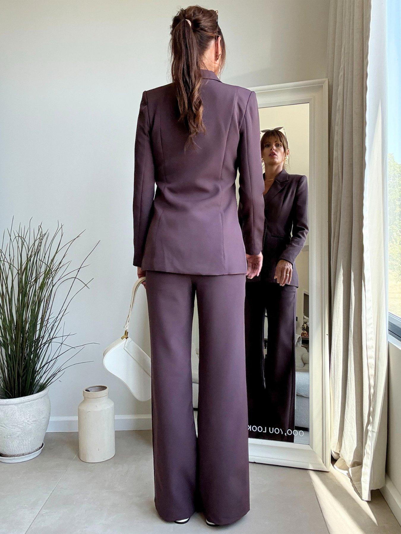 Image 2 of 4 of Style Cheat Double Breasted Blazer - Brown