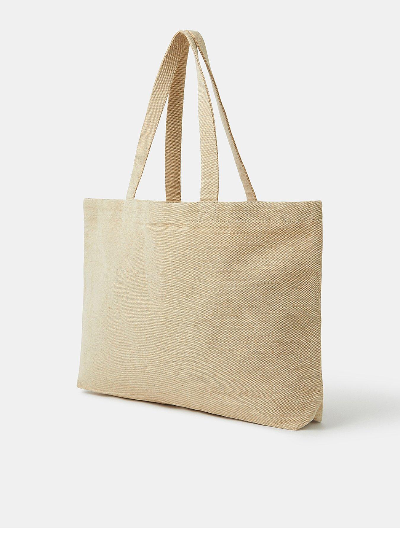 Image 2 of 4 of Accessorize Bride Canvas Shopper Bag - Cream