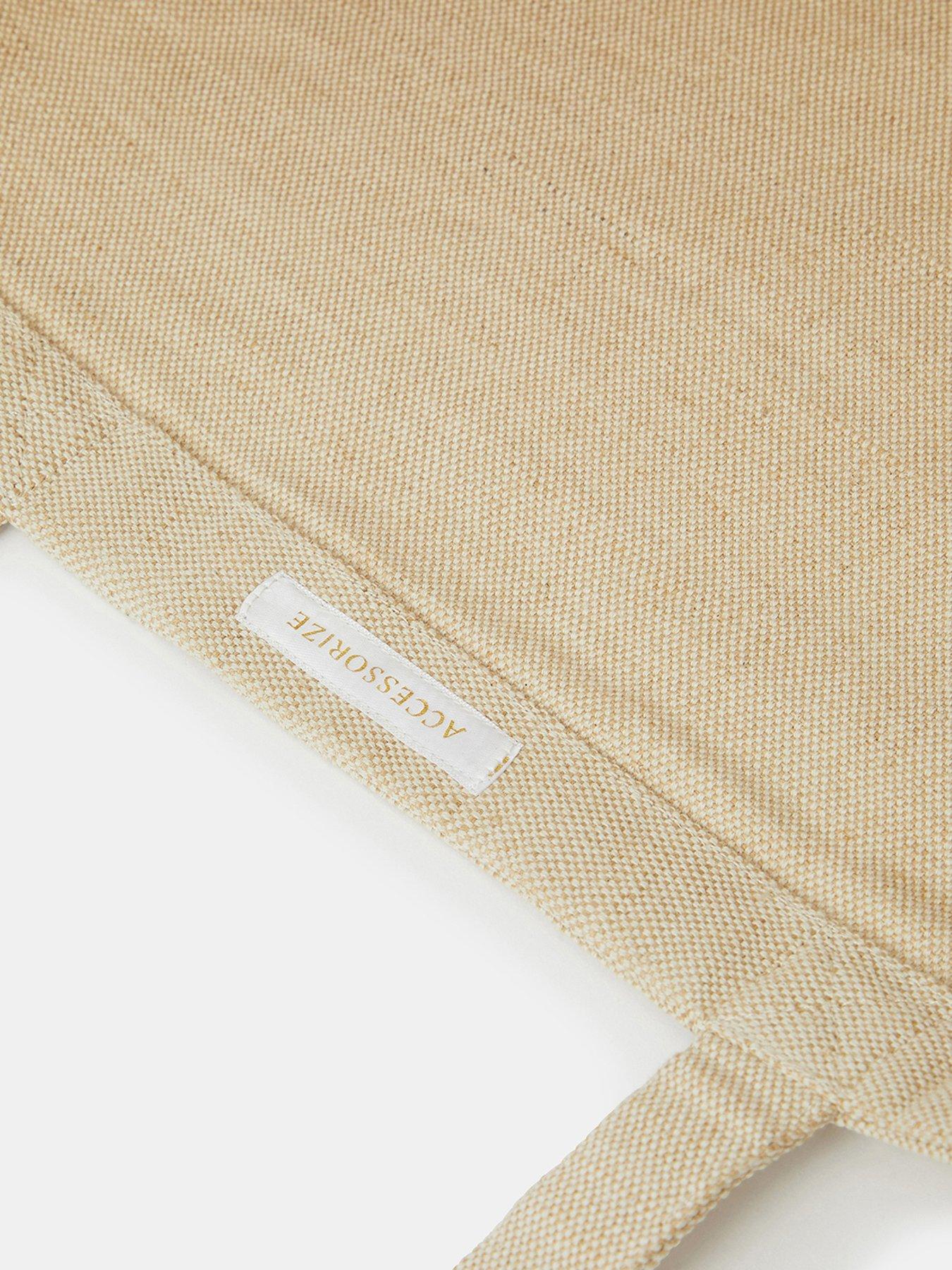 Image 4 of 4 of Accessorize Bride Canvas Shopper Bag - Cream