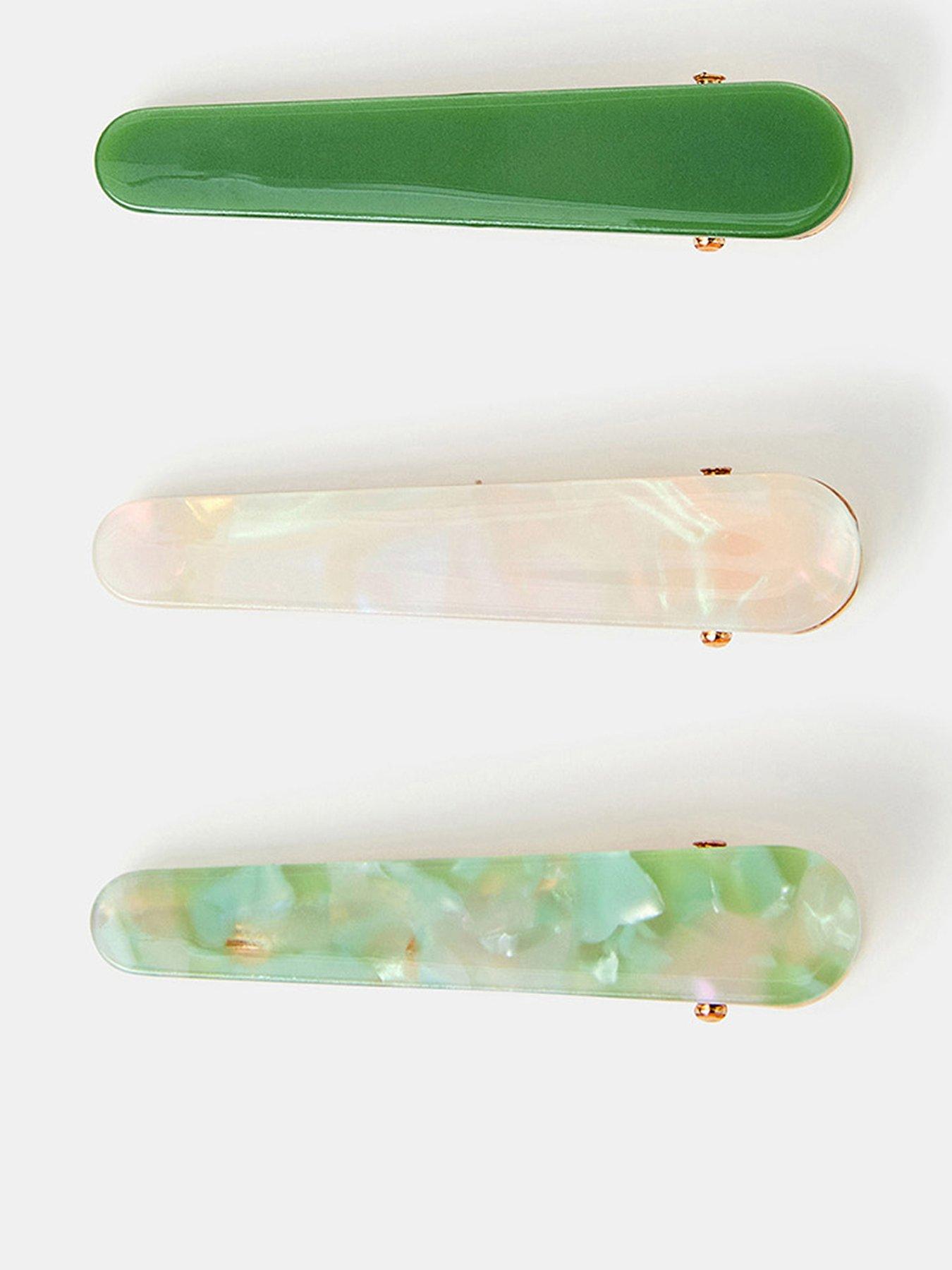 undefined 3-pack Resin Salon Hair Clips - Green