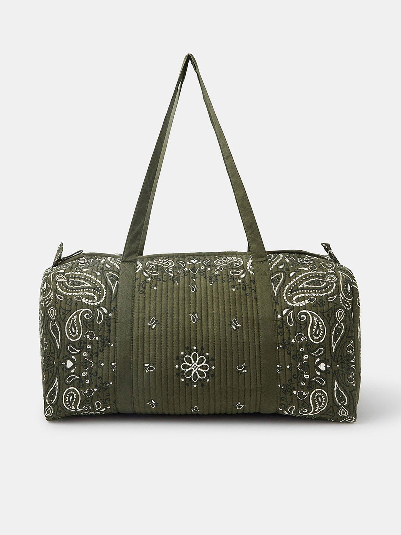 undefined Quilted Paisley Weekend Bag - Khaki