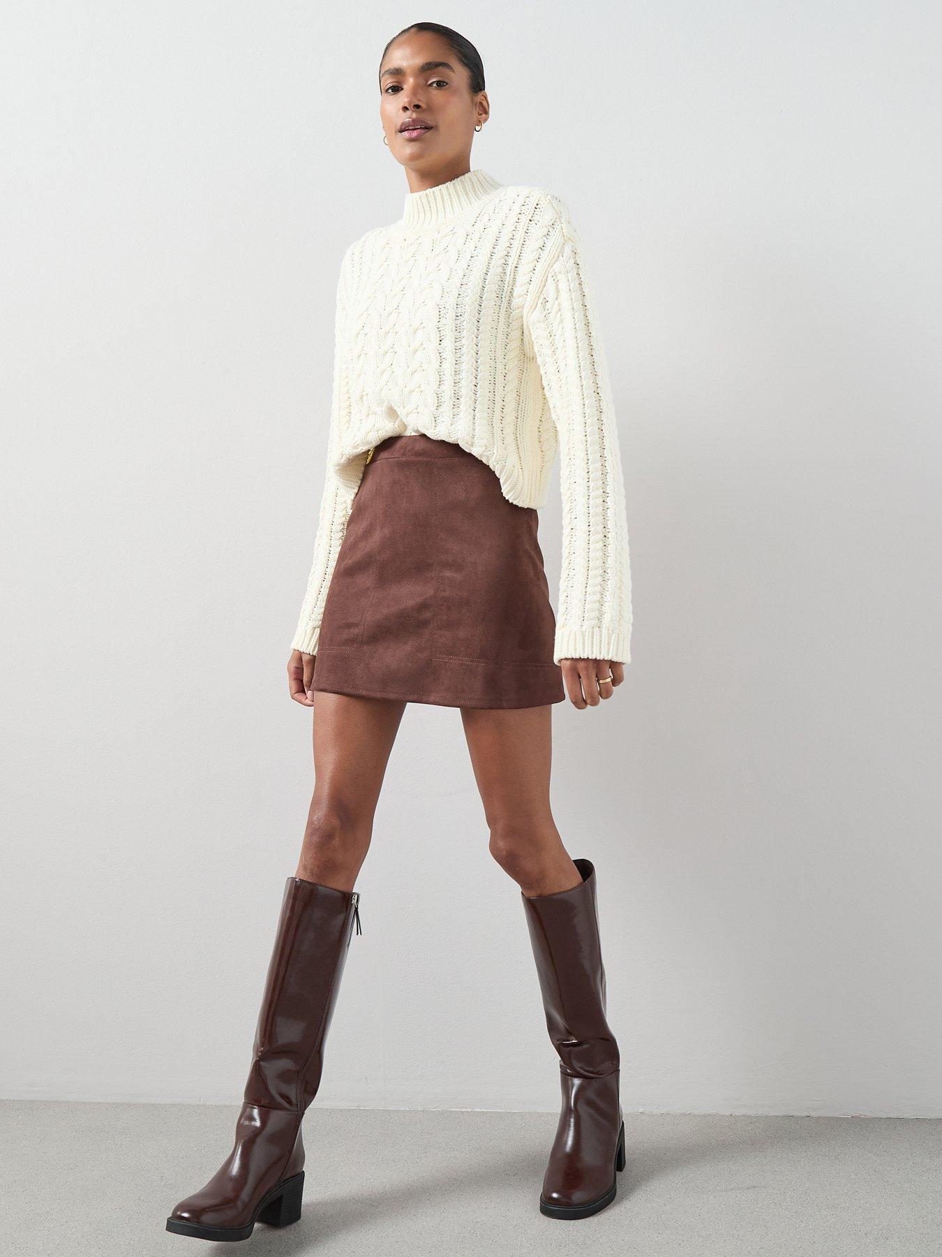 The Very Collection Faux Suede Mini Skirt