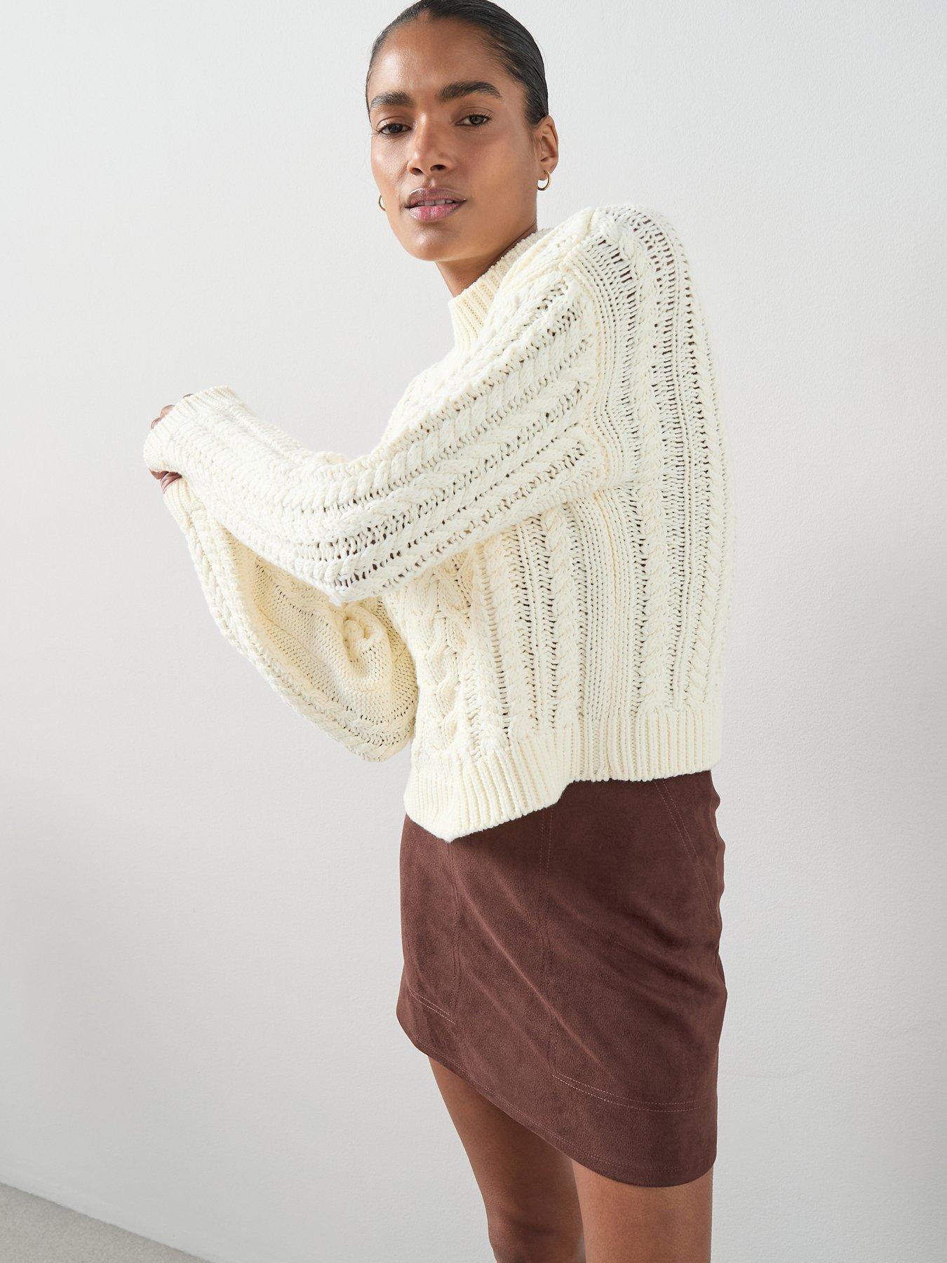 Image 5 of 6 of The Very Collection Faux Suede Mini Skirt - Brown
