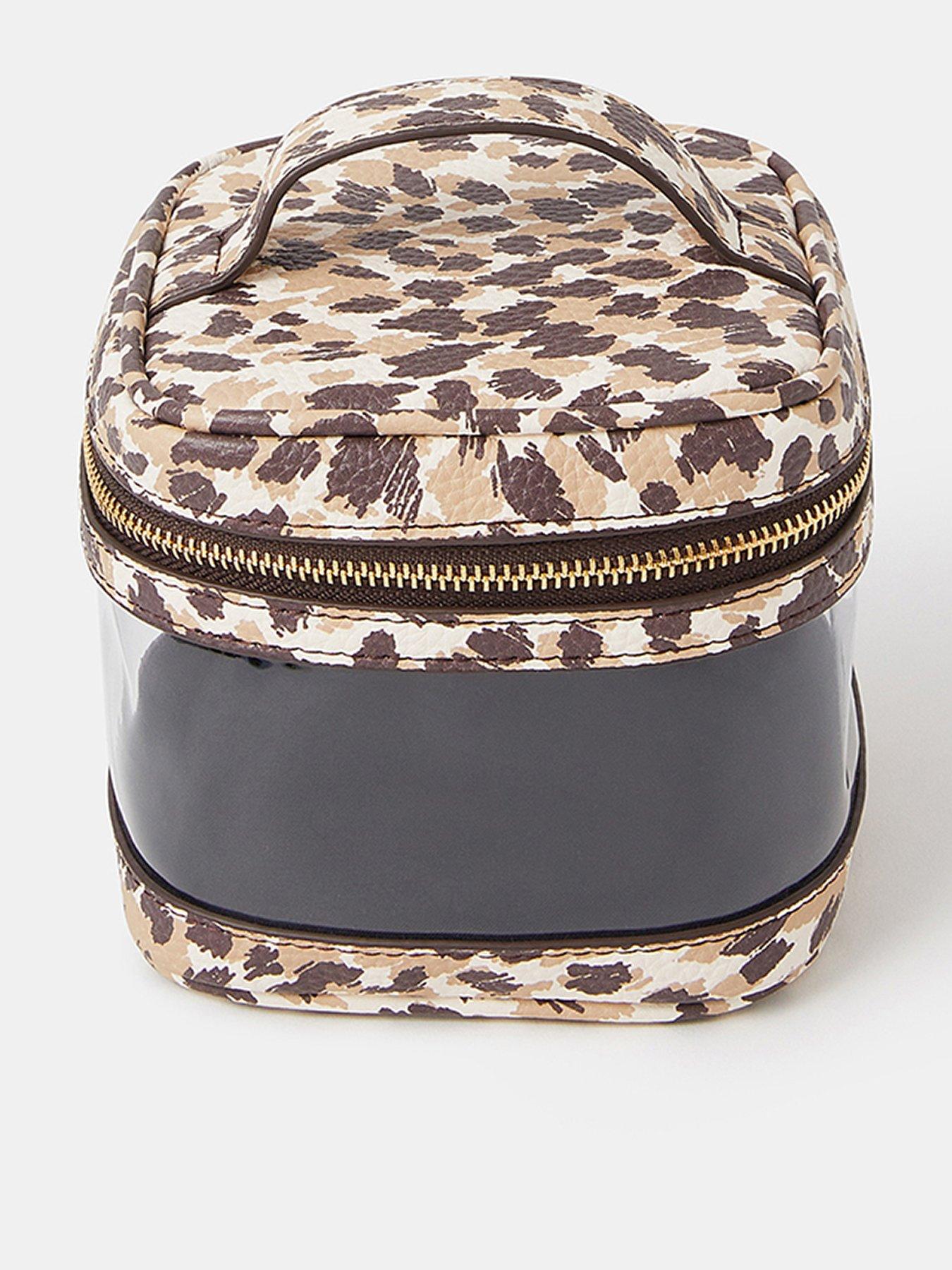 undefined Mini Cheetah Print Make Up Bag - Multi