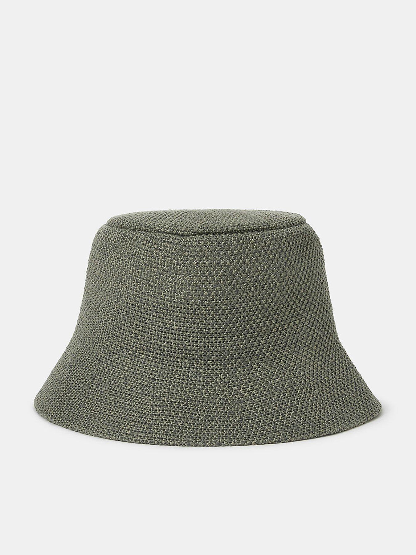 Accessorize Woven Bucket Hat - Khaki
