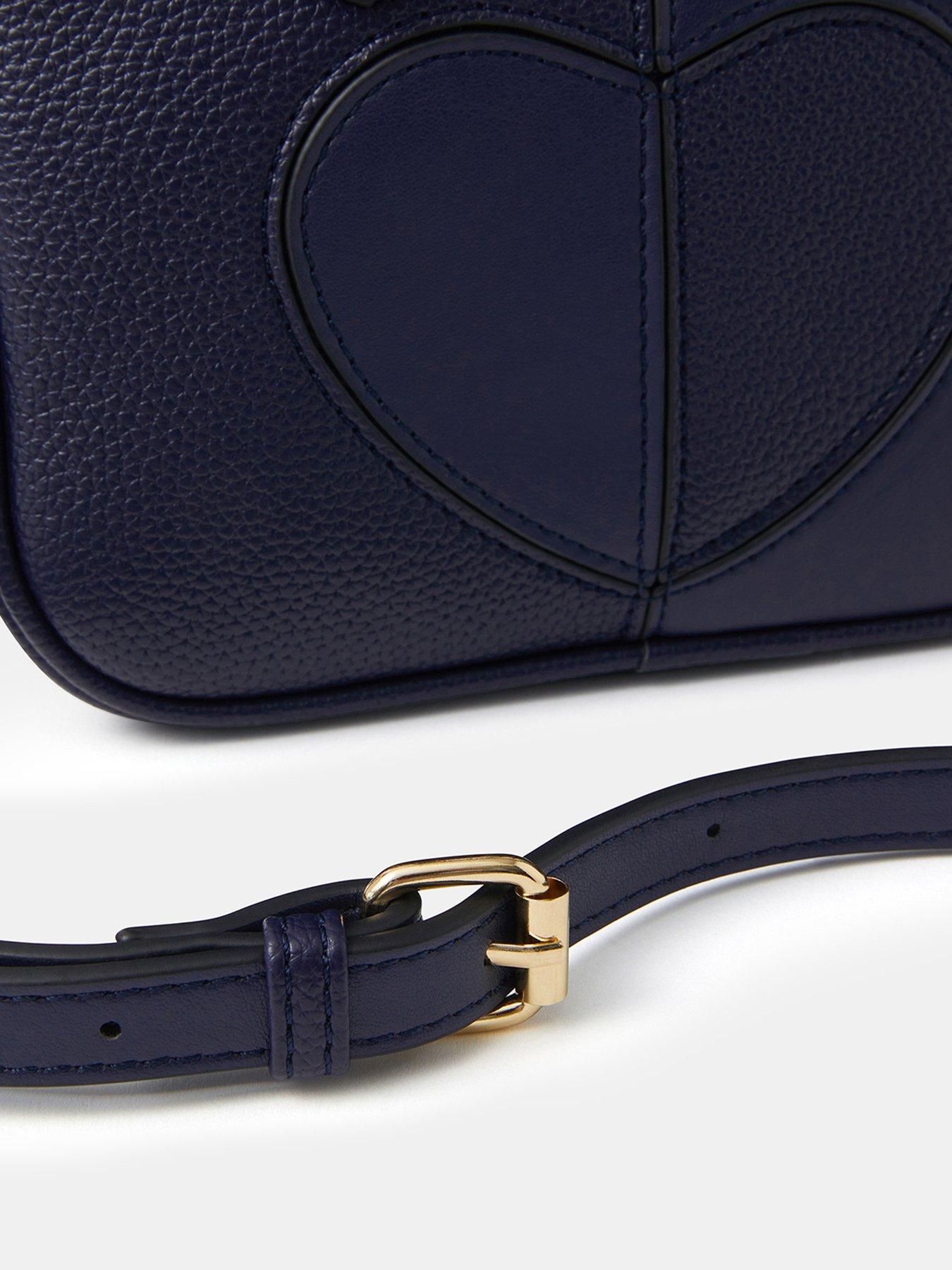 Image 3 of 4 of Accessorize Heart Crossbody Bag - Navy