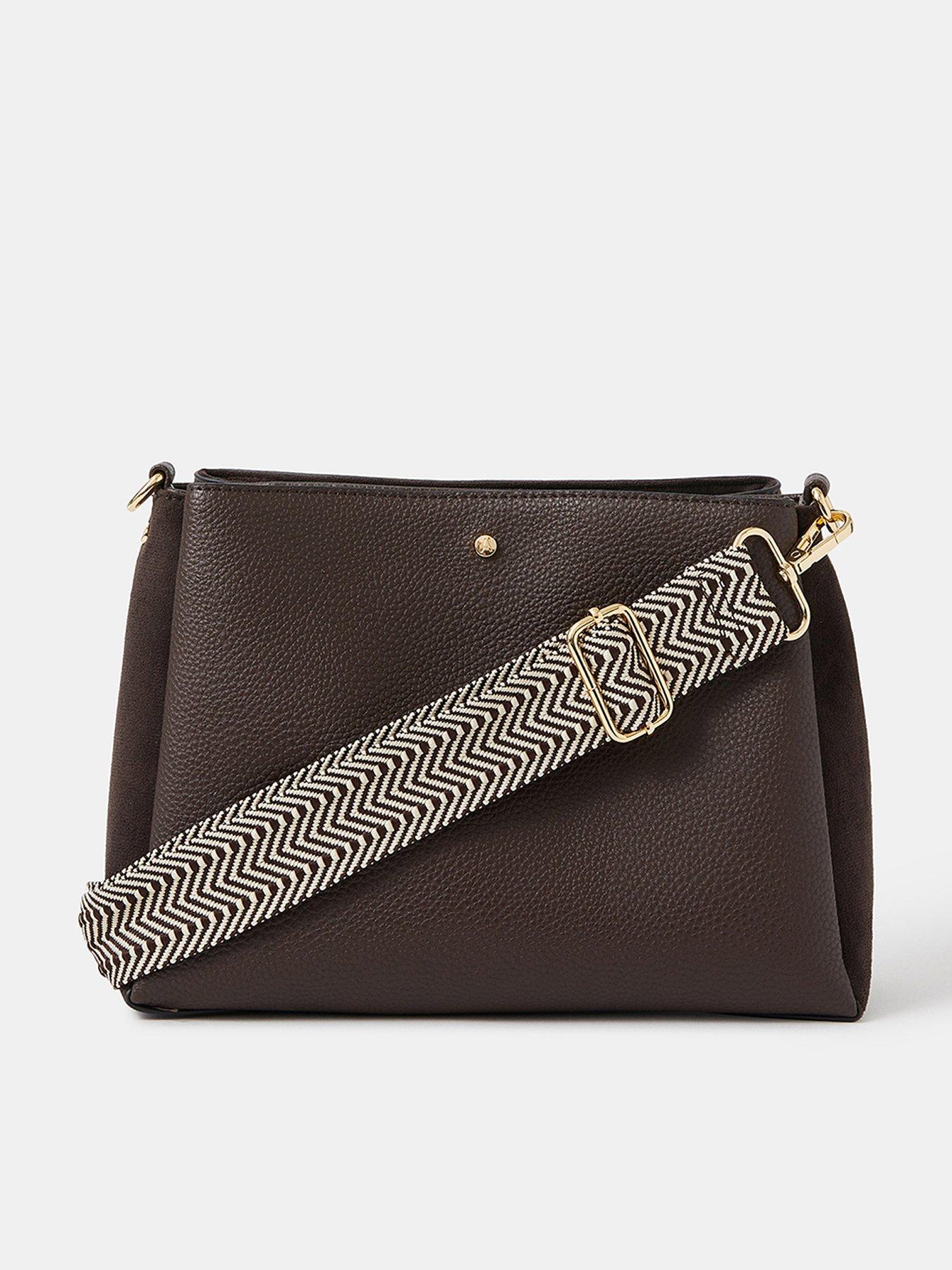 undefined Webbing Strap Crossbody Bag - Brown