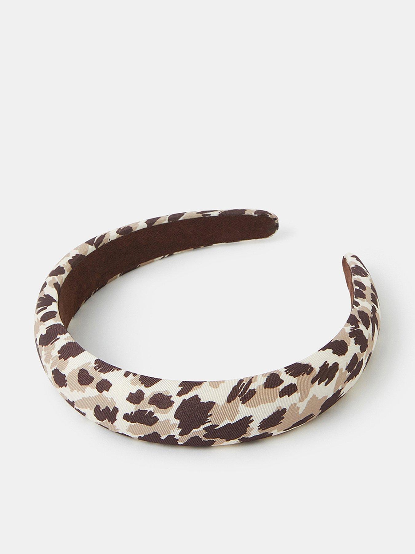 undefined Leopard Print Headband - Brown