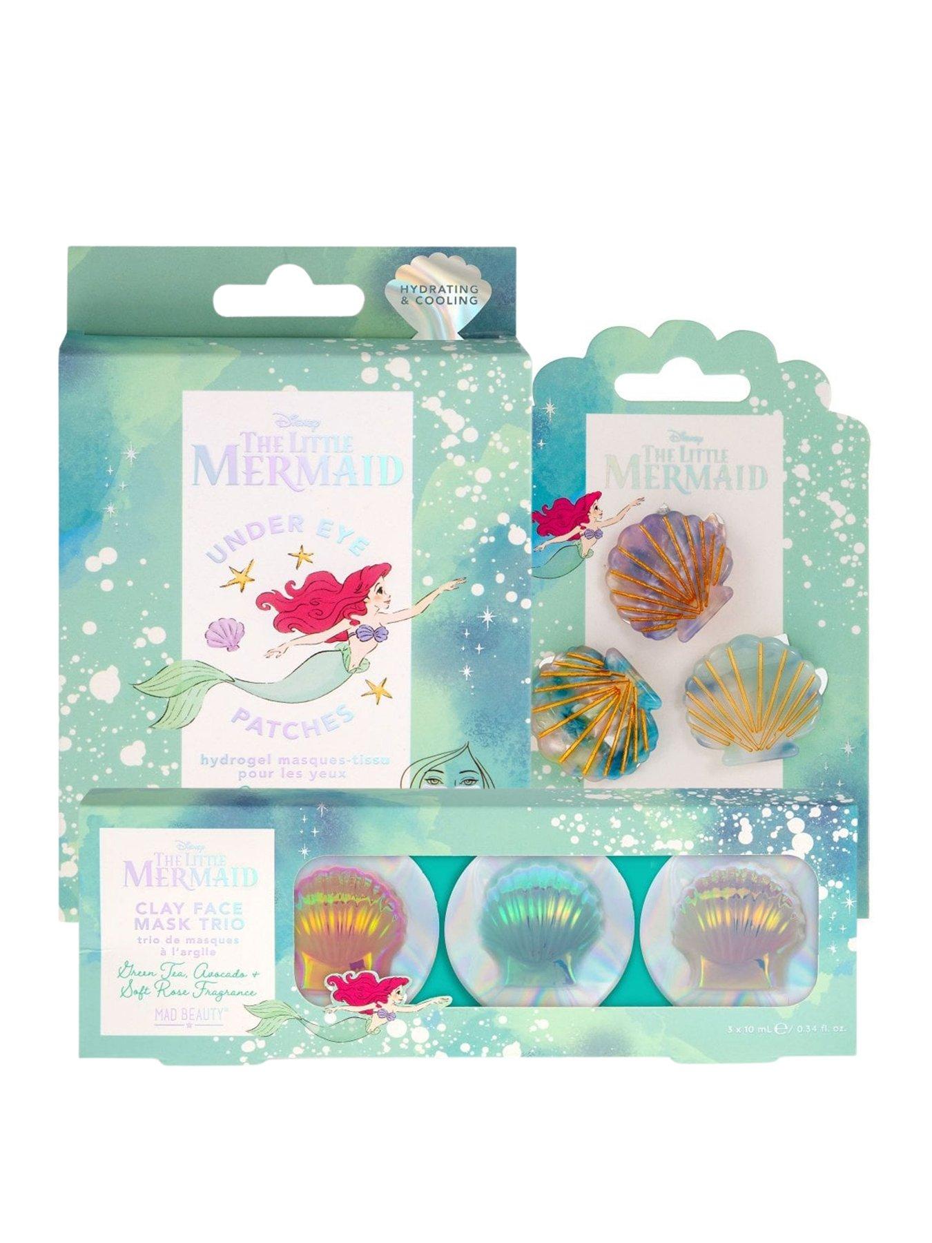 undefined Little Mermaid Face and Eye Mask Bundle with Hair Clips
