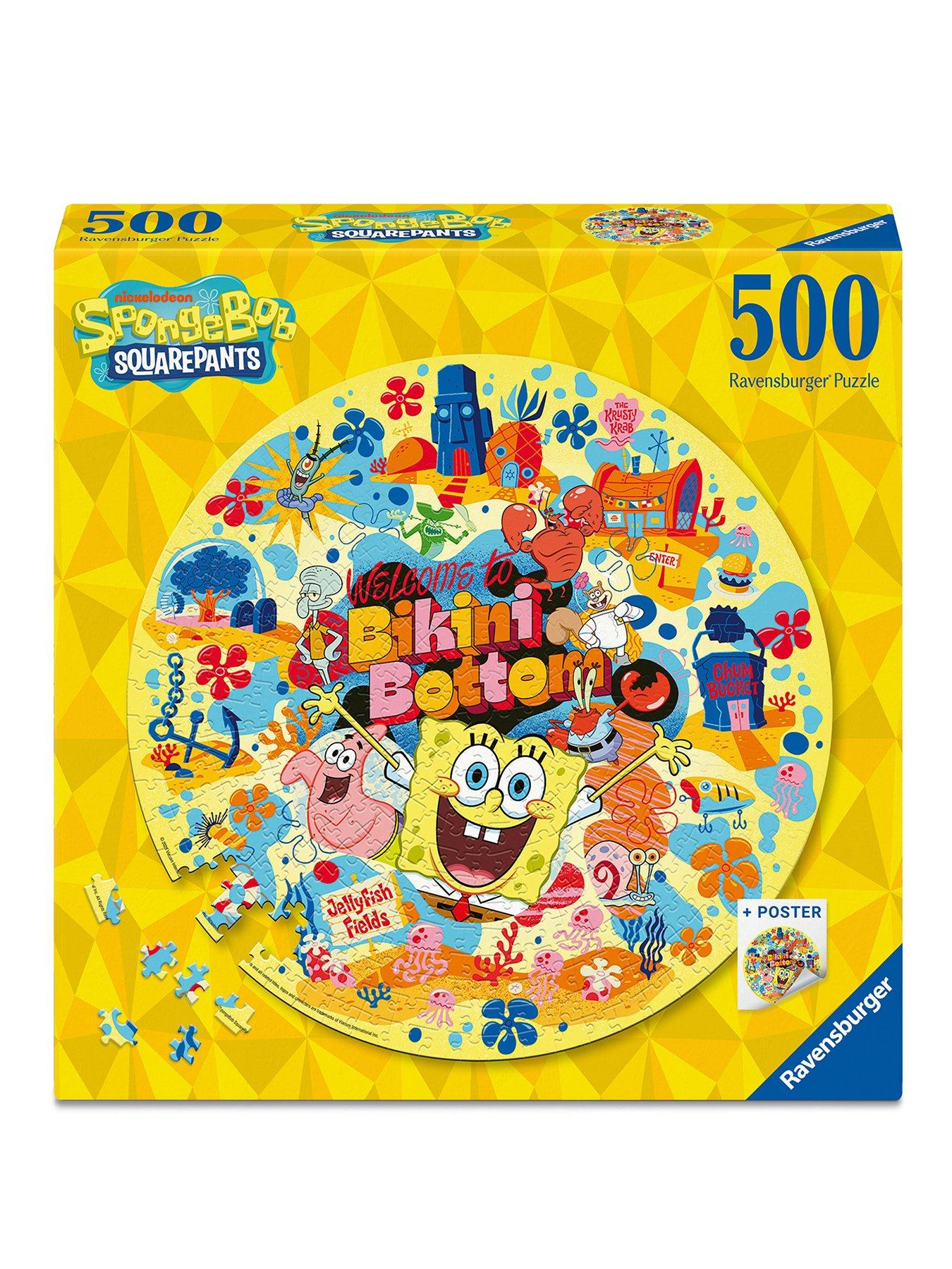 Image 1 of 5 of Spongebob Squarepants Spongebob Circular 500-Piece Jigsaw Puzzle