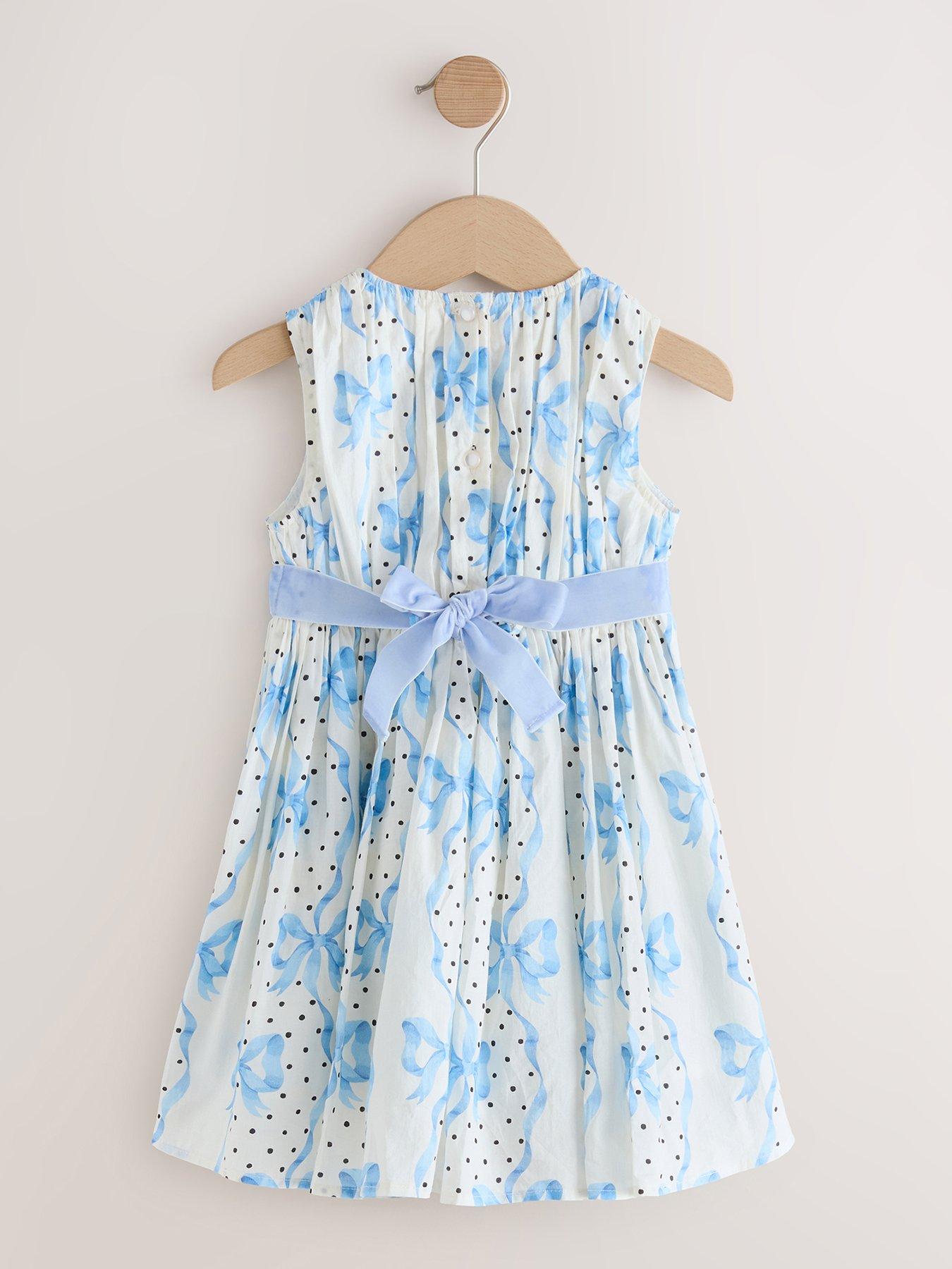 Cath Kidston Younger Girls Floral Tie Back Party Dress - Blue | Very