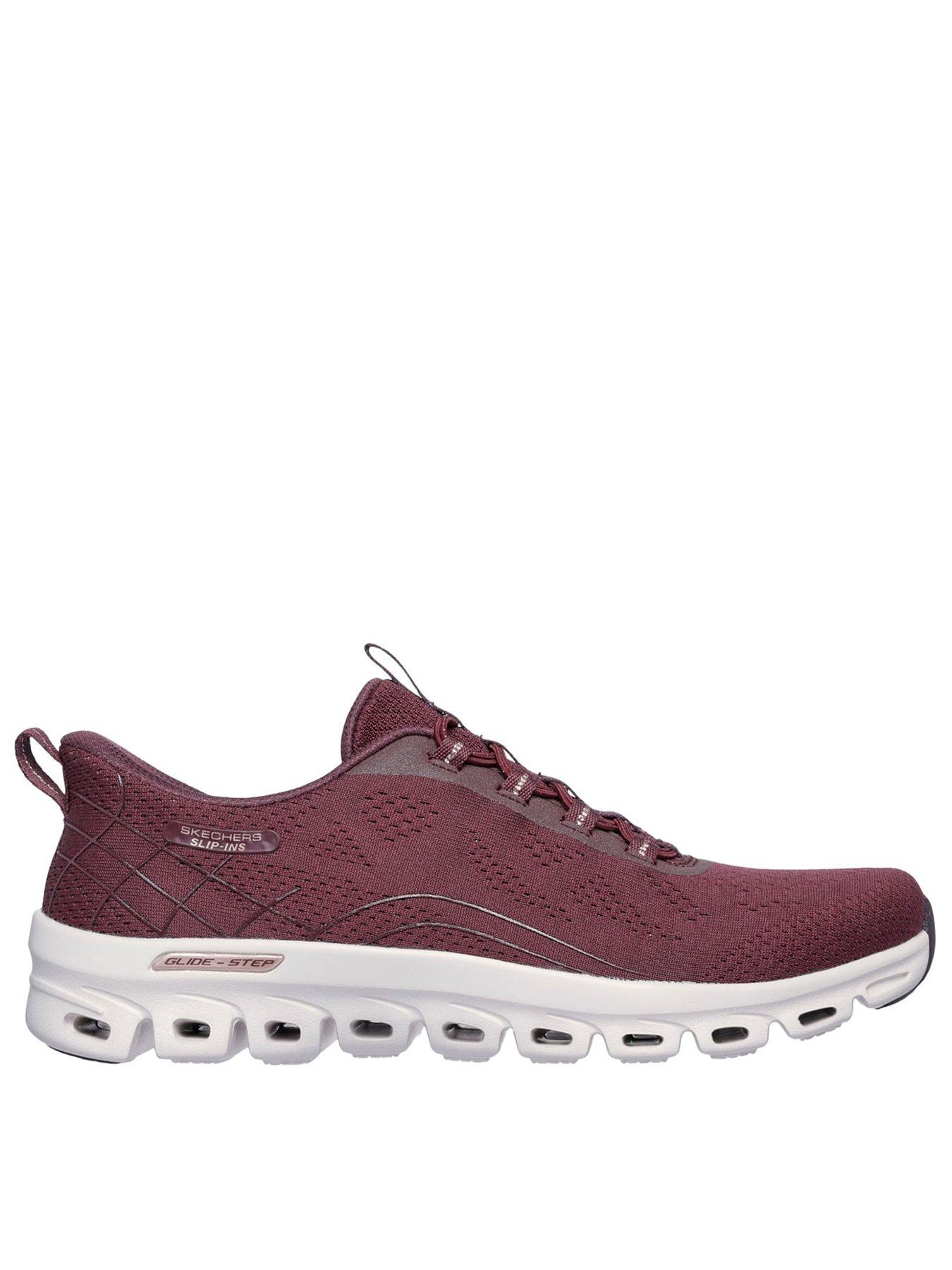 Skechers Glide-Step Elevate Slip-In Trainer, Red, Size 7, Women