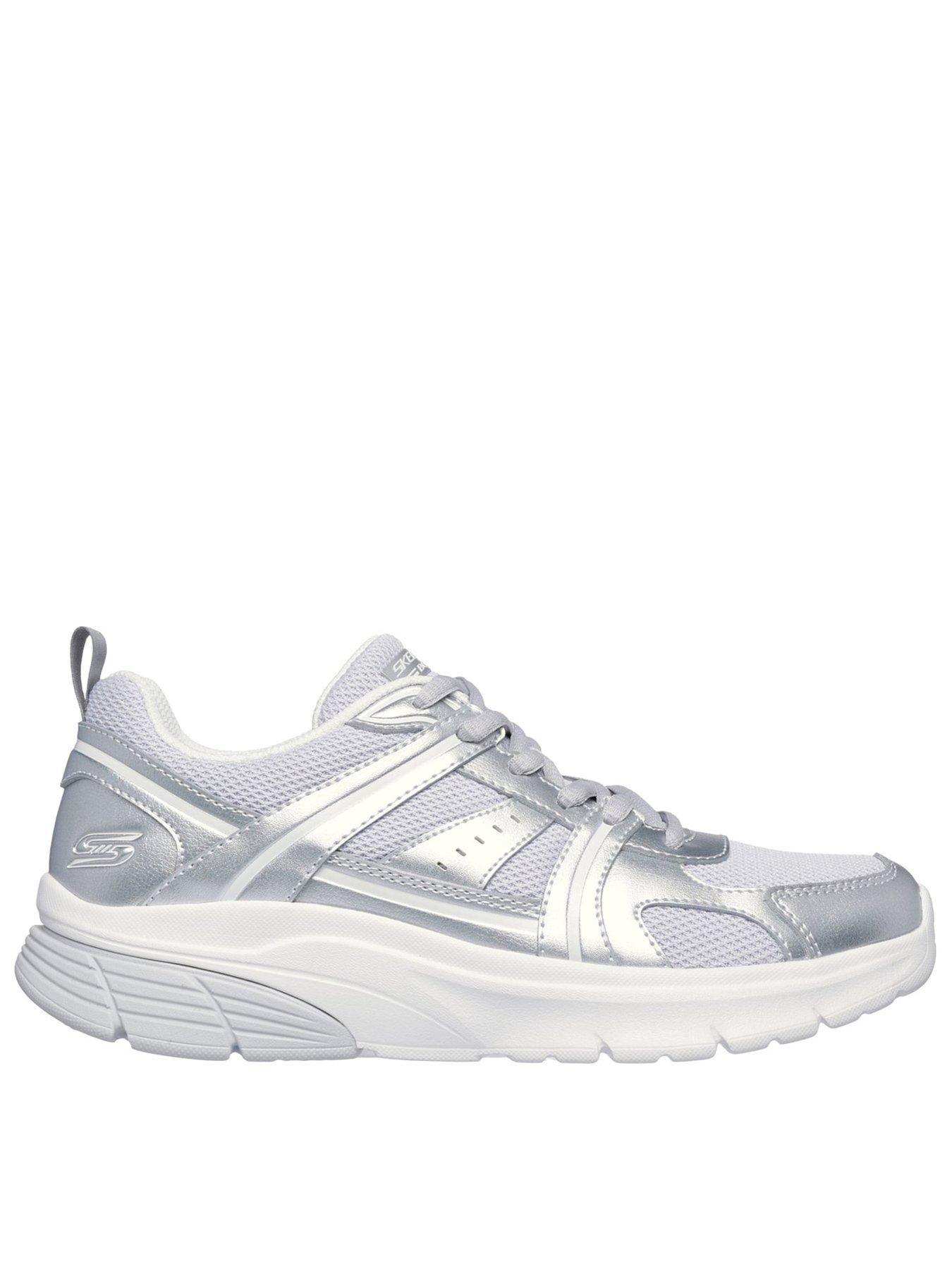 Image 1 of 2 of Skechers Bobs Vamos Memory Foam Trainer - Silver