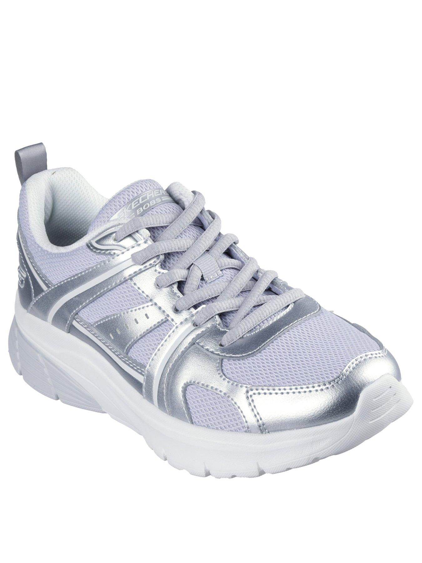 Image 2 of 2 of Skechers Bobs Vamos Memory Foam Trainer - Silver