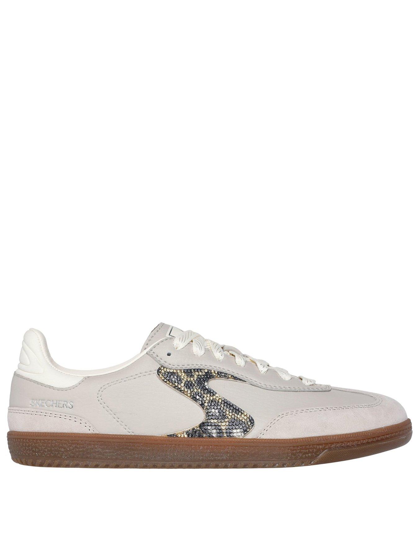 Skechers Hotshot Shimmering Spots Trainer, Beige, Size 8, Women
